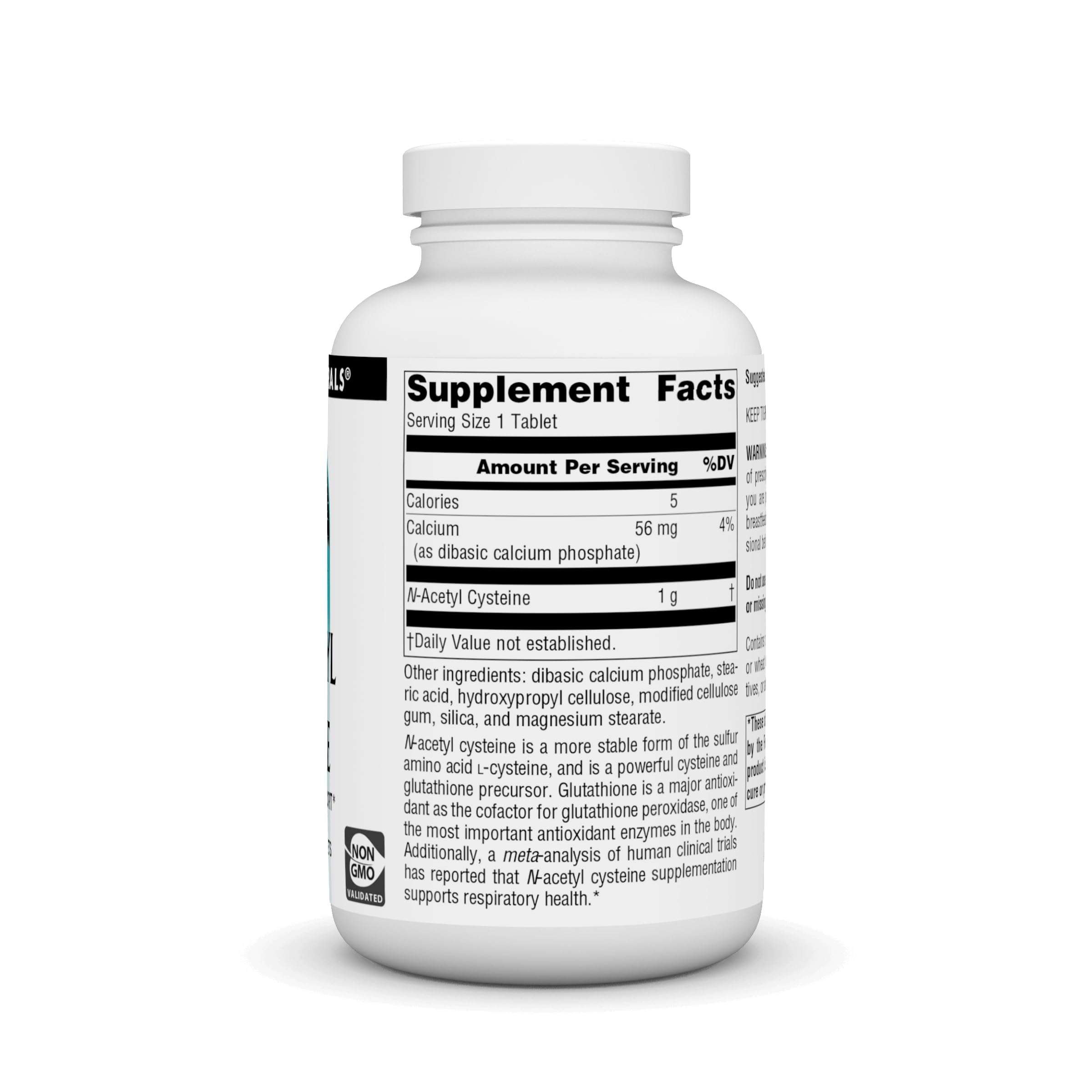 Source Naturals Acetyl-L-Carnitine 45g side view
