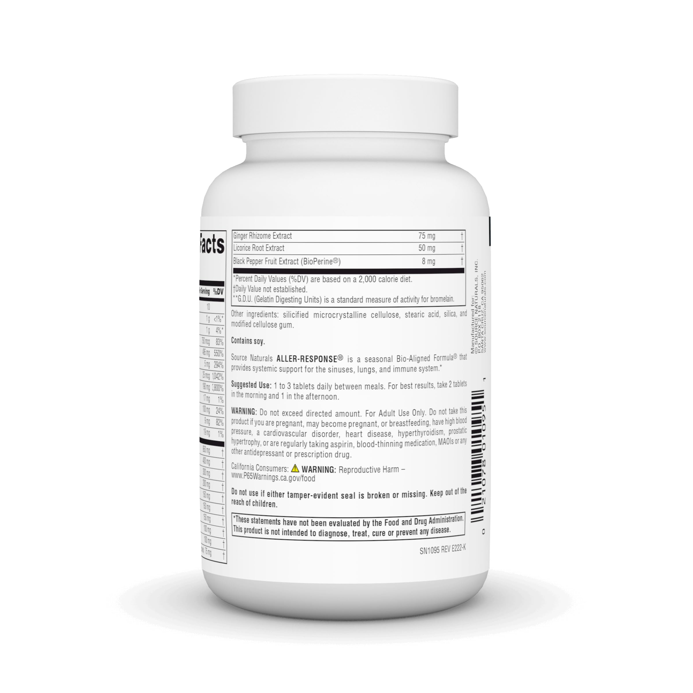 Source Naturals Aller-Response 150g with label details
