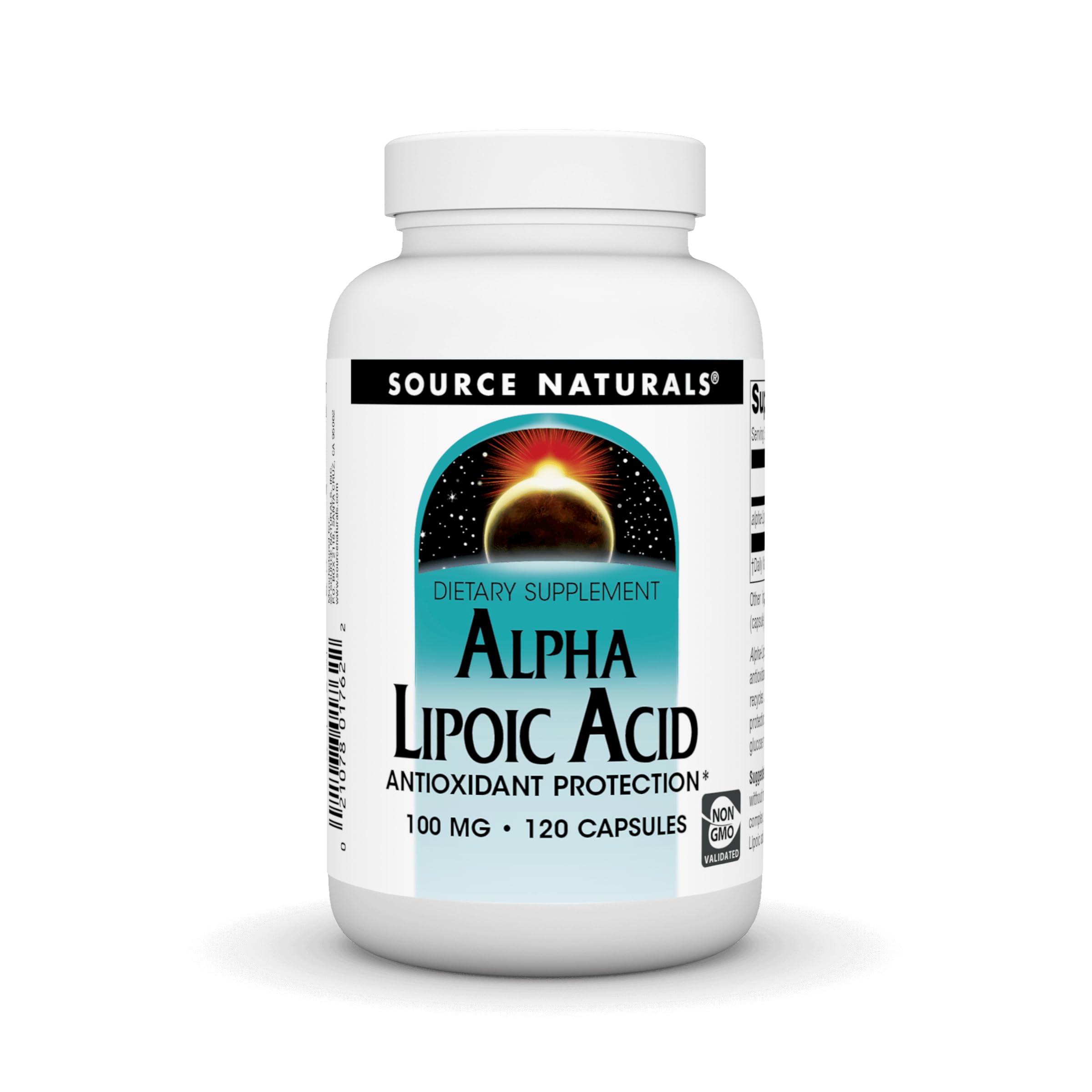 Source Naturals Alpha Lipoic Acid 45g supplement front view