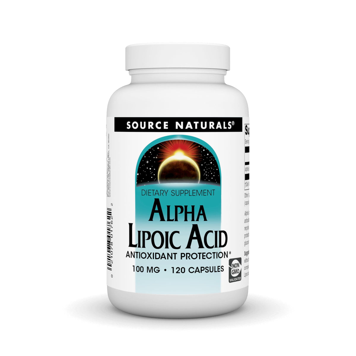 Source Naturals Alpha Lipoic Acid 45g supplement front view