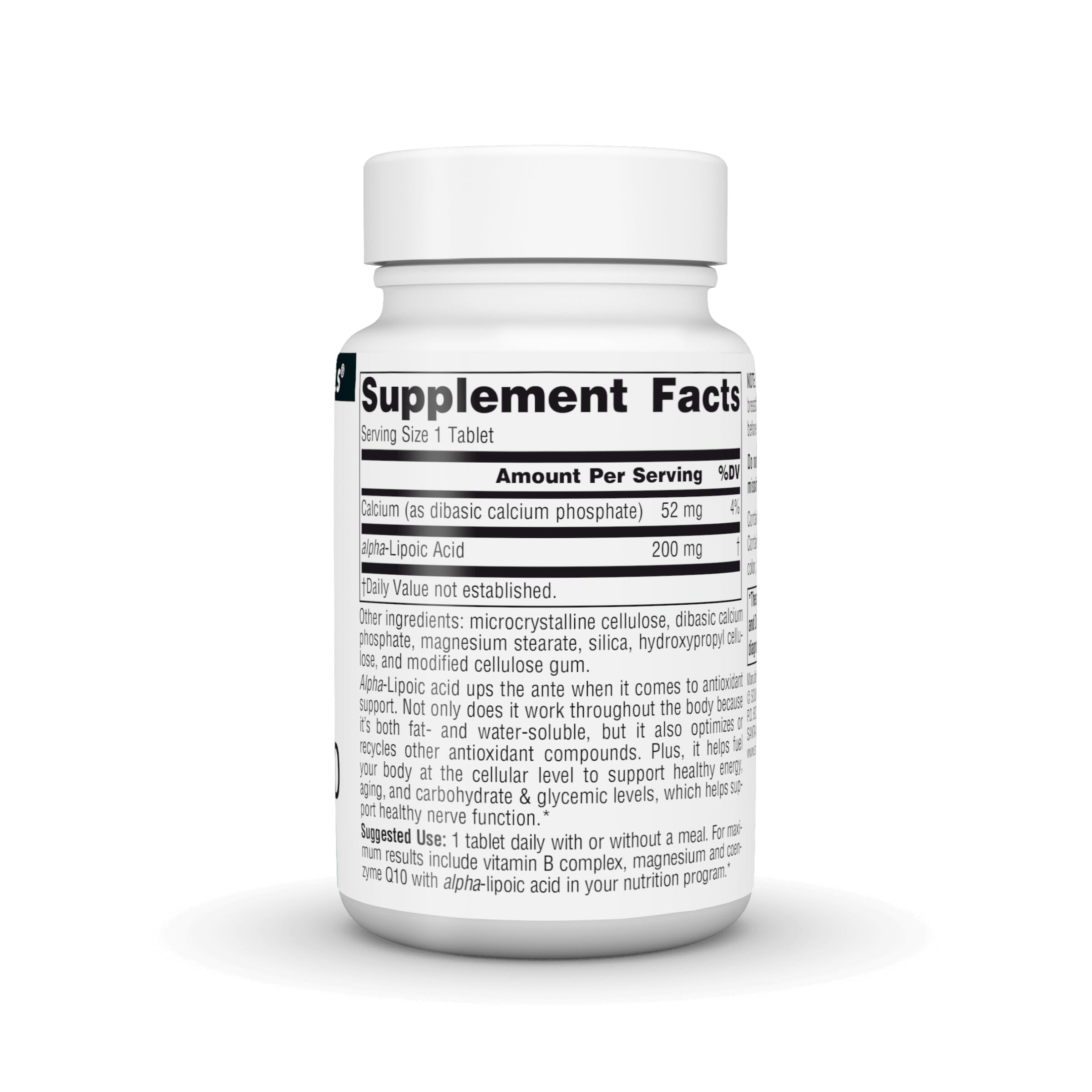Source Naturals Alpha Lipoic Acid 68g tablet close-up