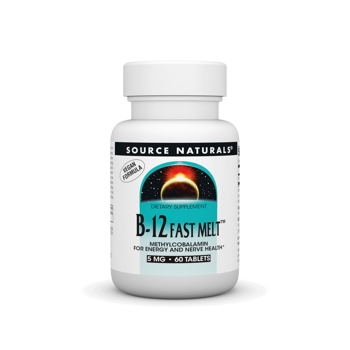 Source Naturals B-12 Fast Melt 5mg tablet front view