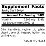 Source Naturals Beta-Carotene supplement with meal suggestion