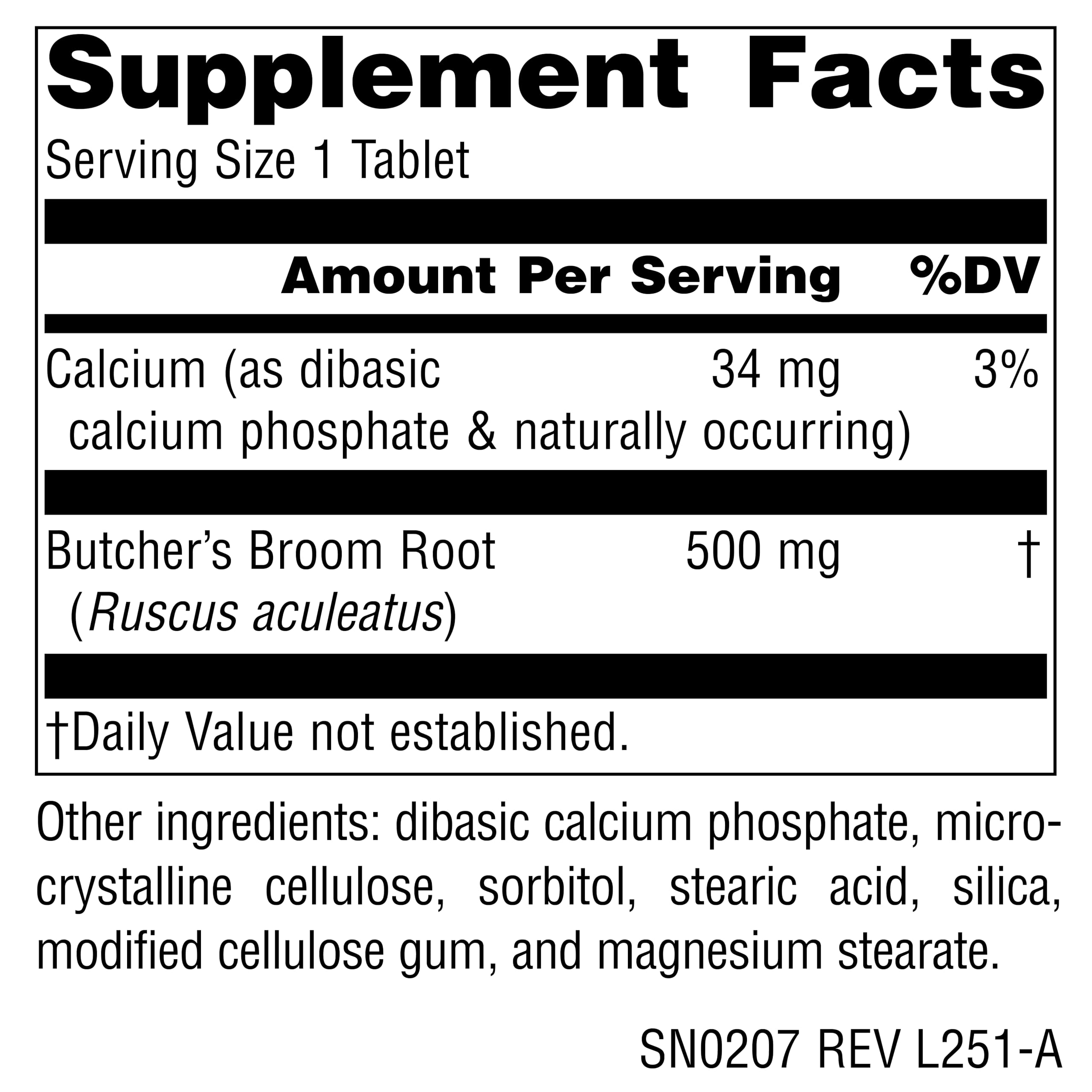 Source Naturals Butcher's Broom 227g side view