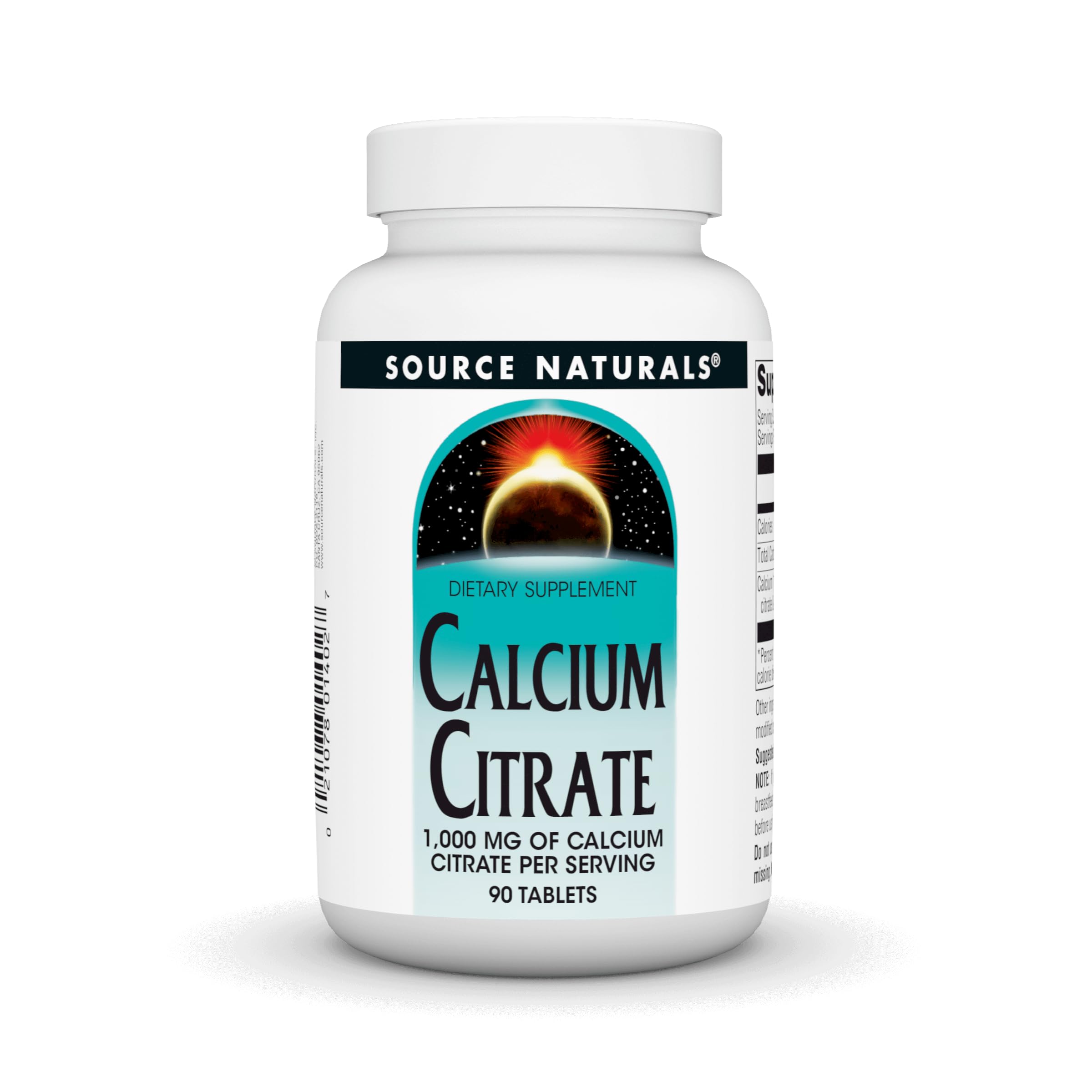 Source Naturals Calcium Citrate 90 Tablets front view