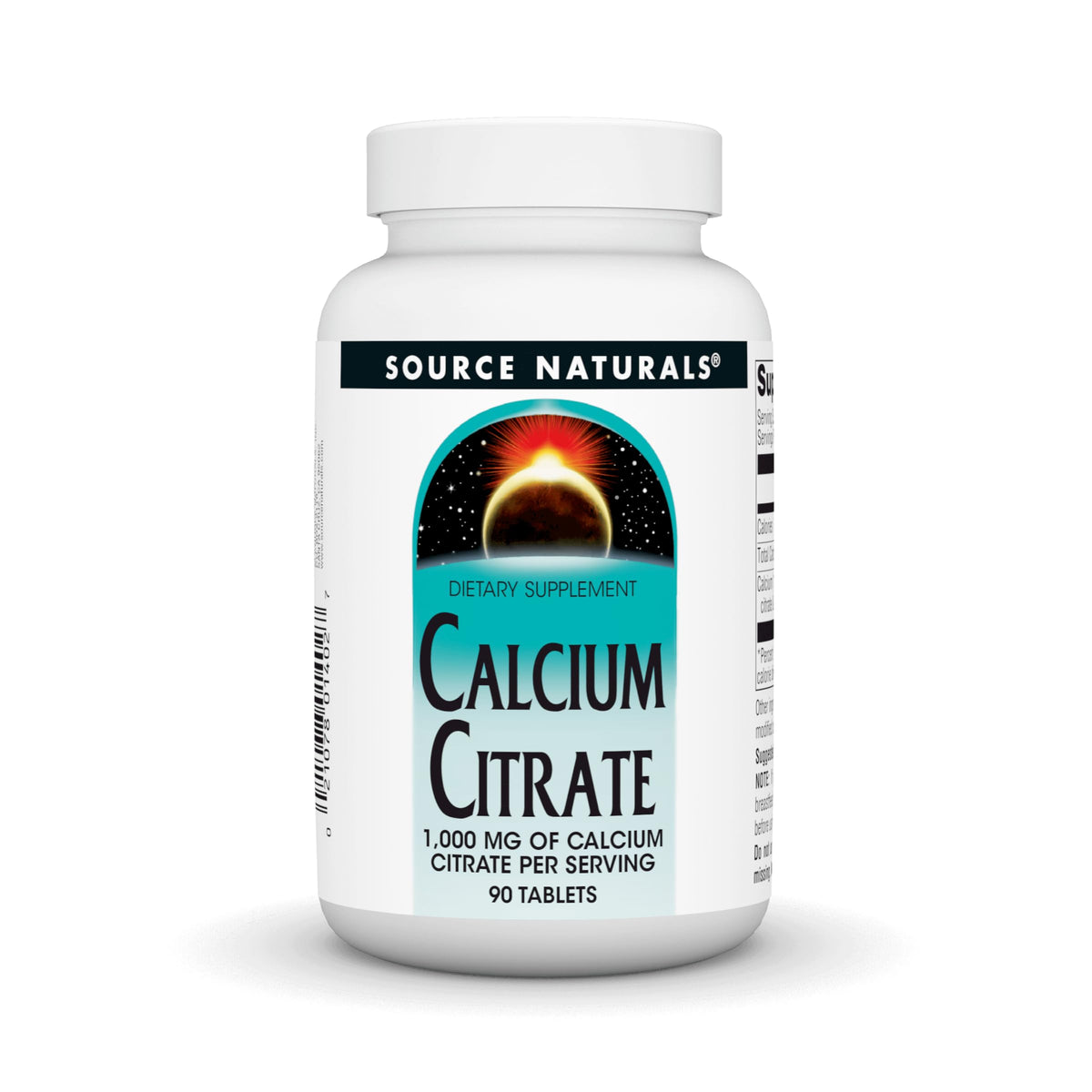 Source Naturals Calcium Citrate 90 Tablets front view