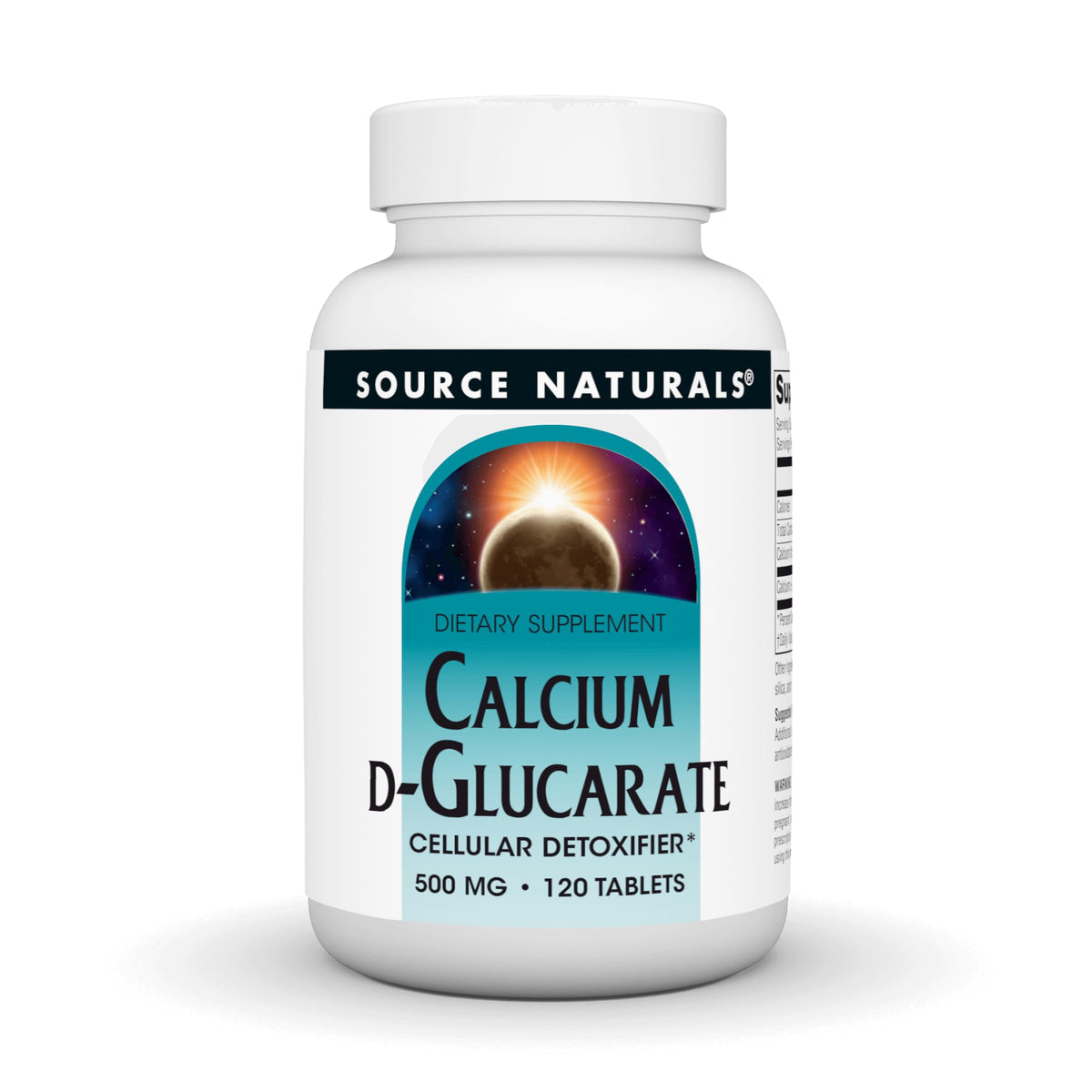 Source Naturals Calcium d-Glucarate 1000mg Tablets front view