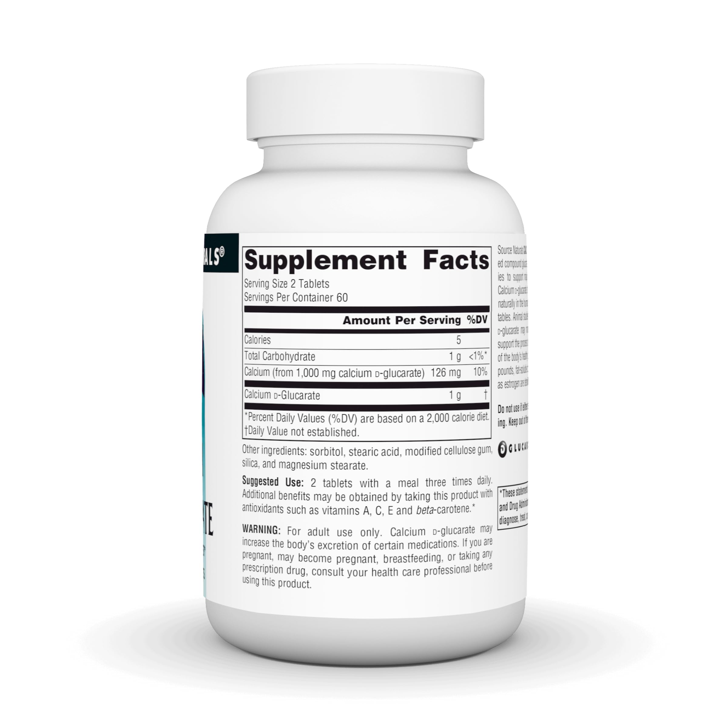 Source Naturals Calcium d-Glucarate 1000mg Tablets packaging