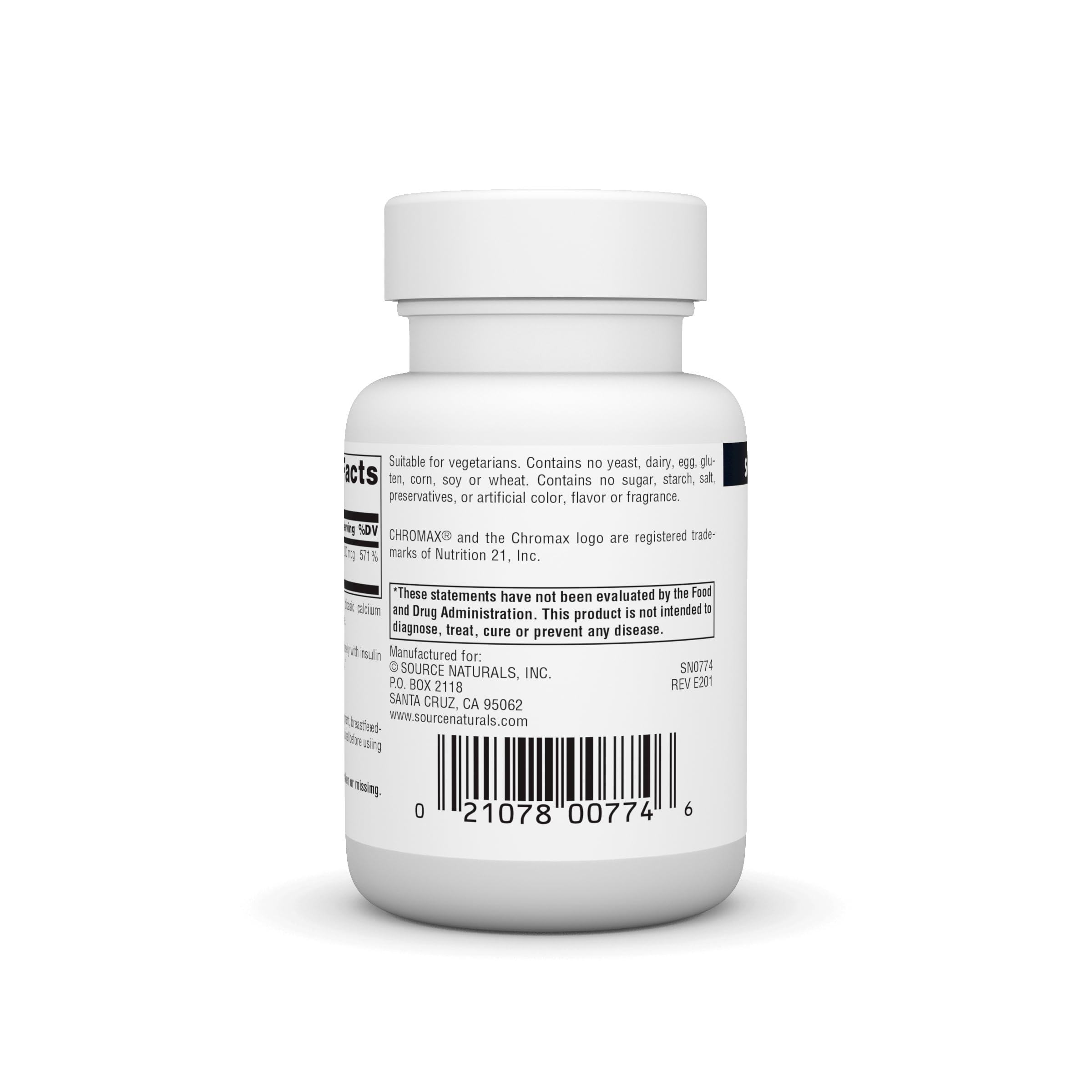 Source Naturals Chromium Picolinate 45g tablet close-up