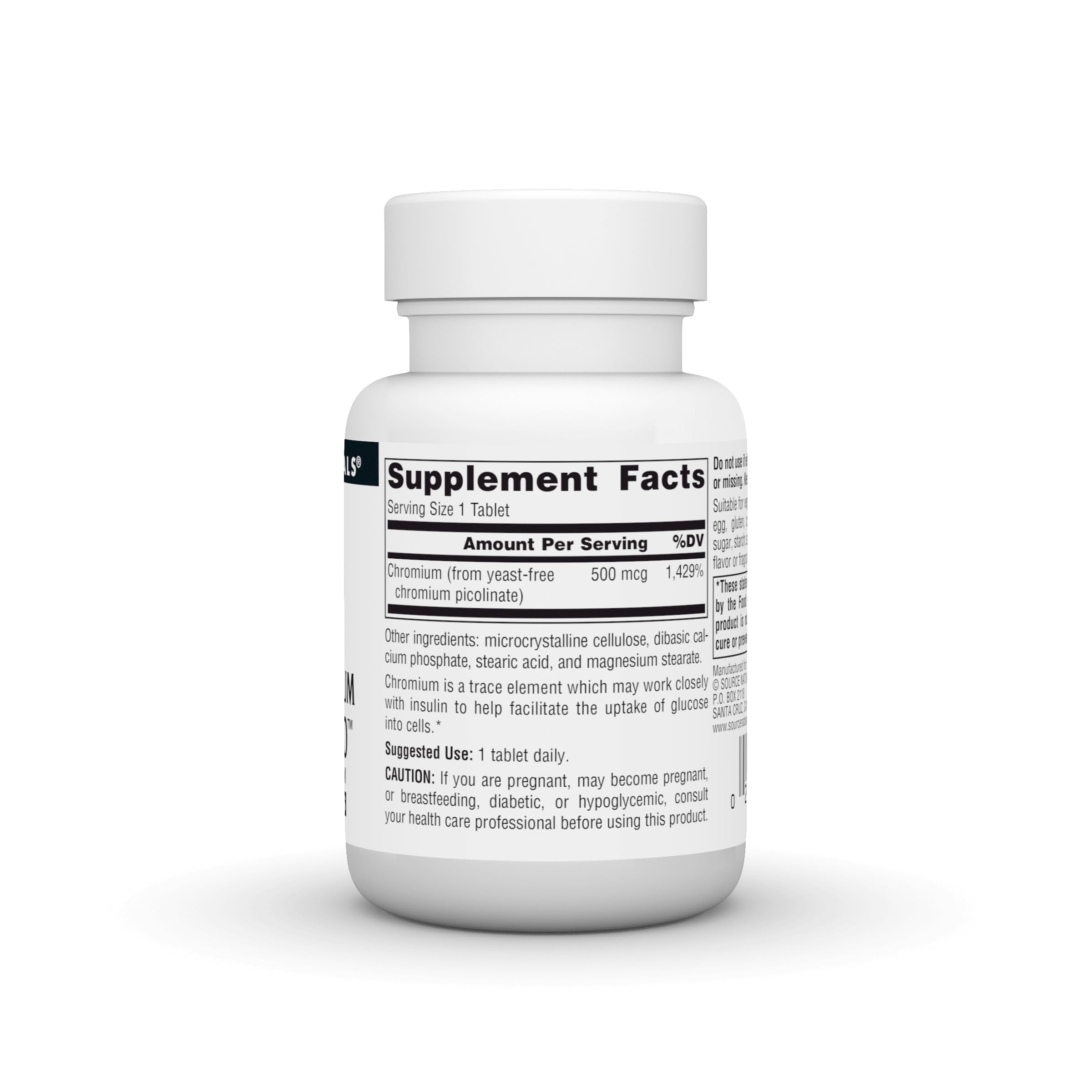 Source Naturals Chromium Supplement 14g tablet close-up