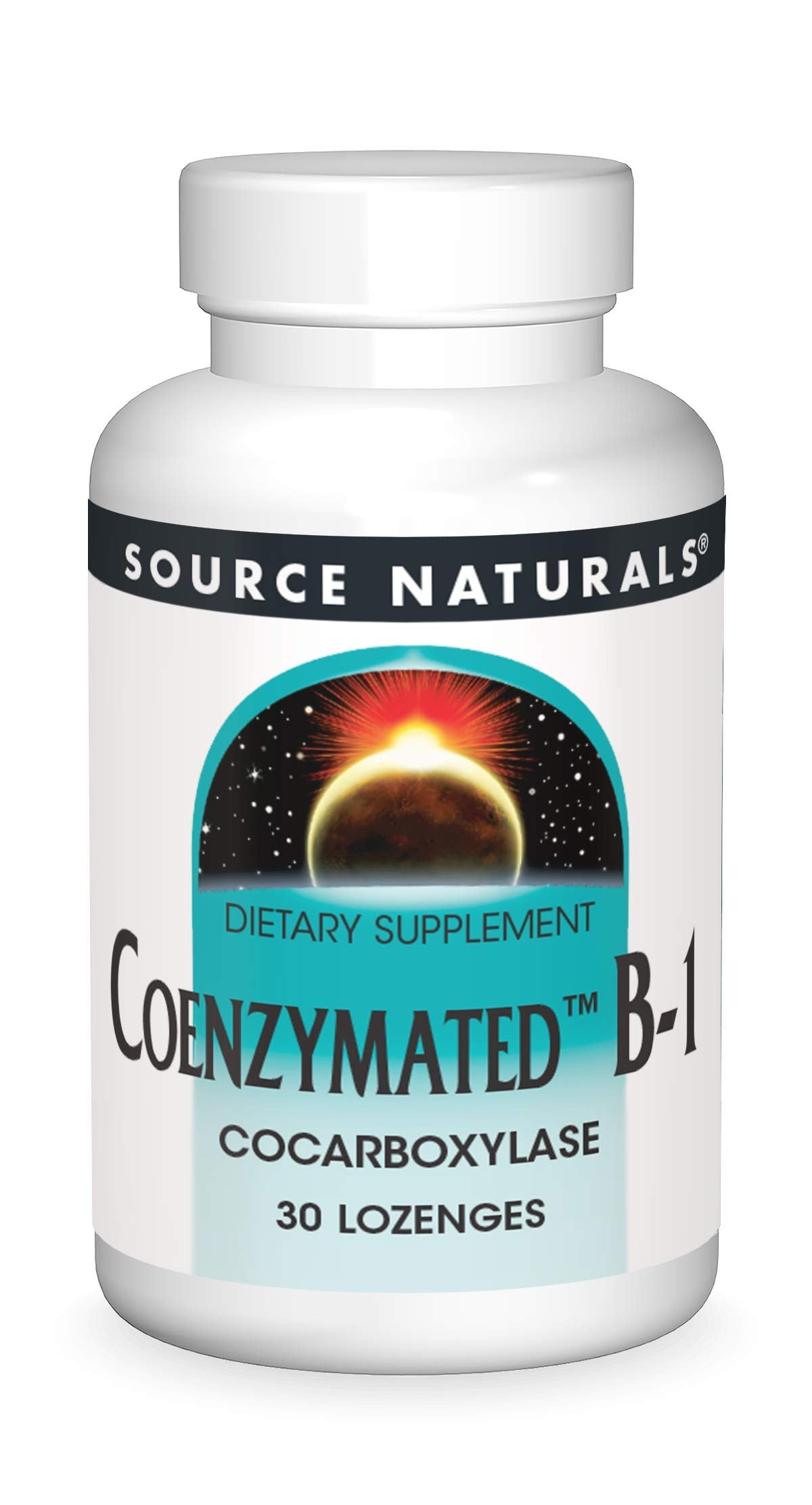 Source Naturals Coenzymated B-1 Peppermint Lozenge front view