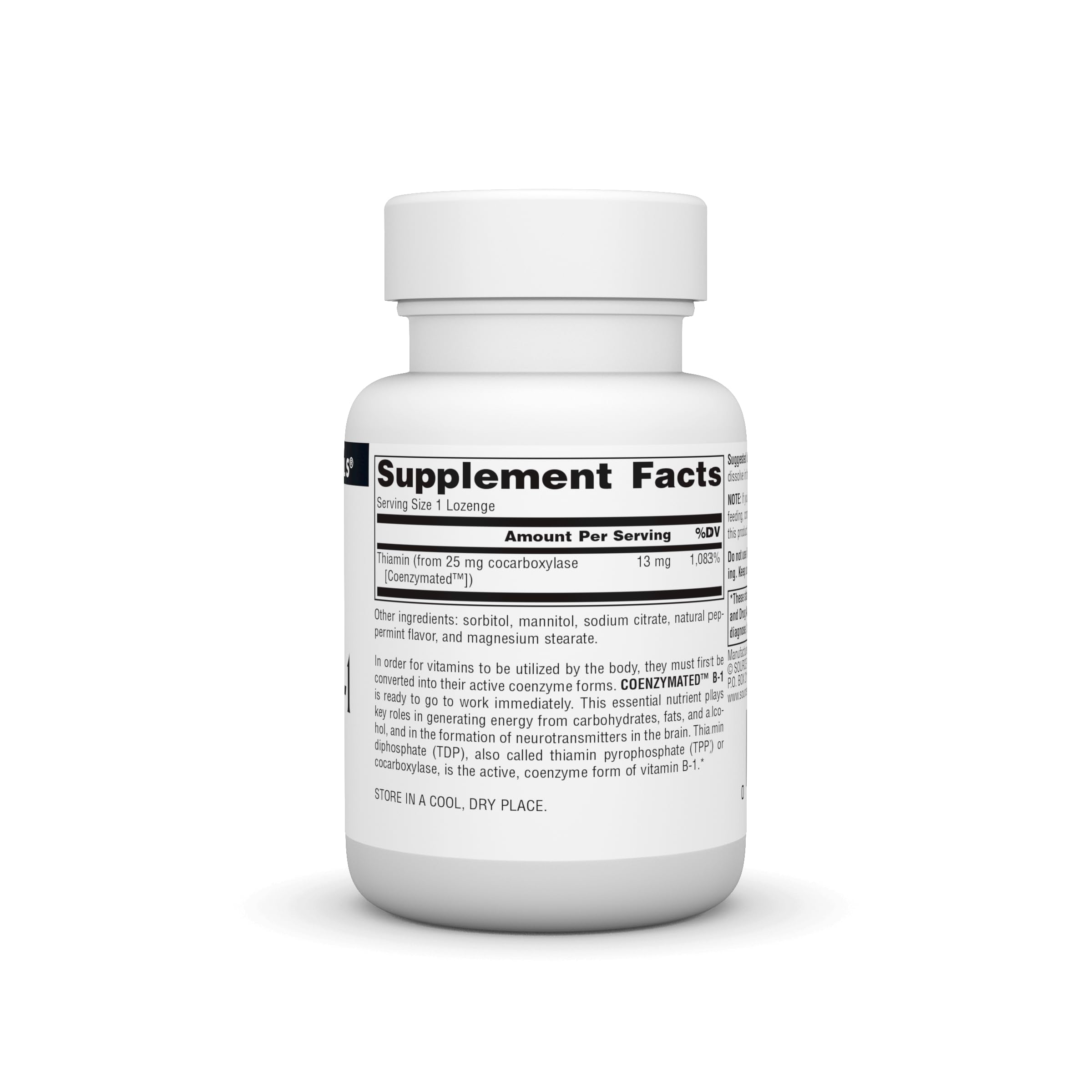 Source Naturals Coenzymated B-1 Thiamin Lozenge packaging