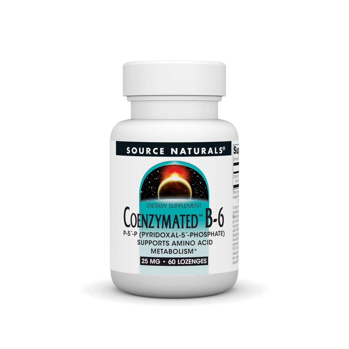 Source Naturals Coenzymated B-6 5g supplement front view