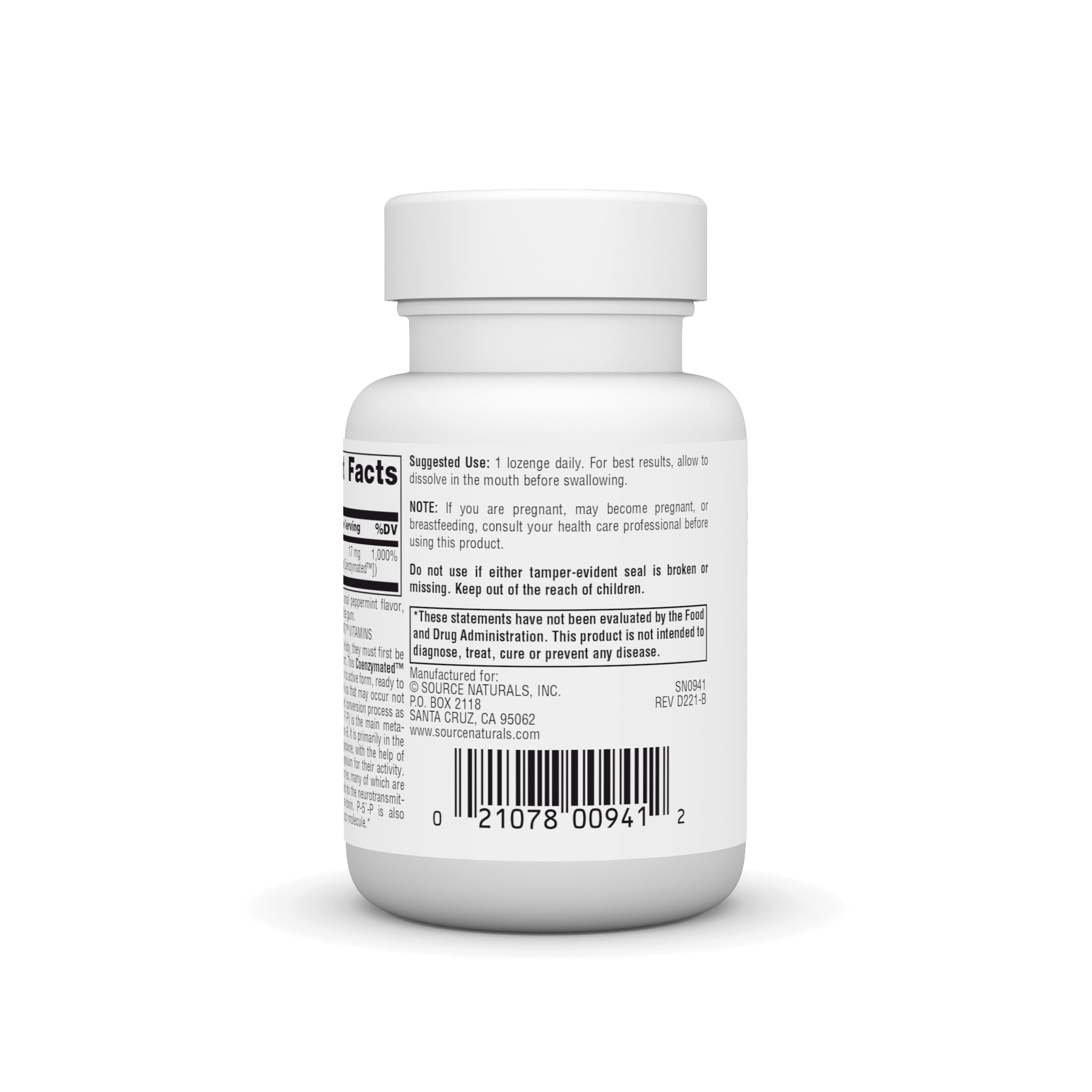 Source Naturals Coenzymated B-6 5g supplement packaging