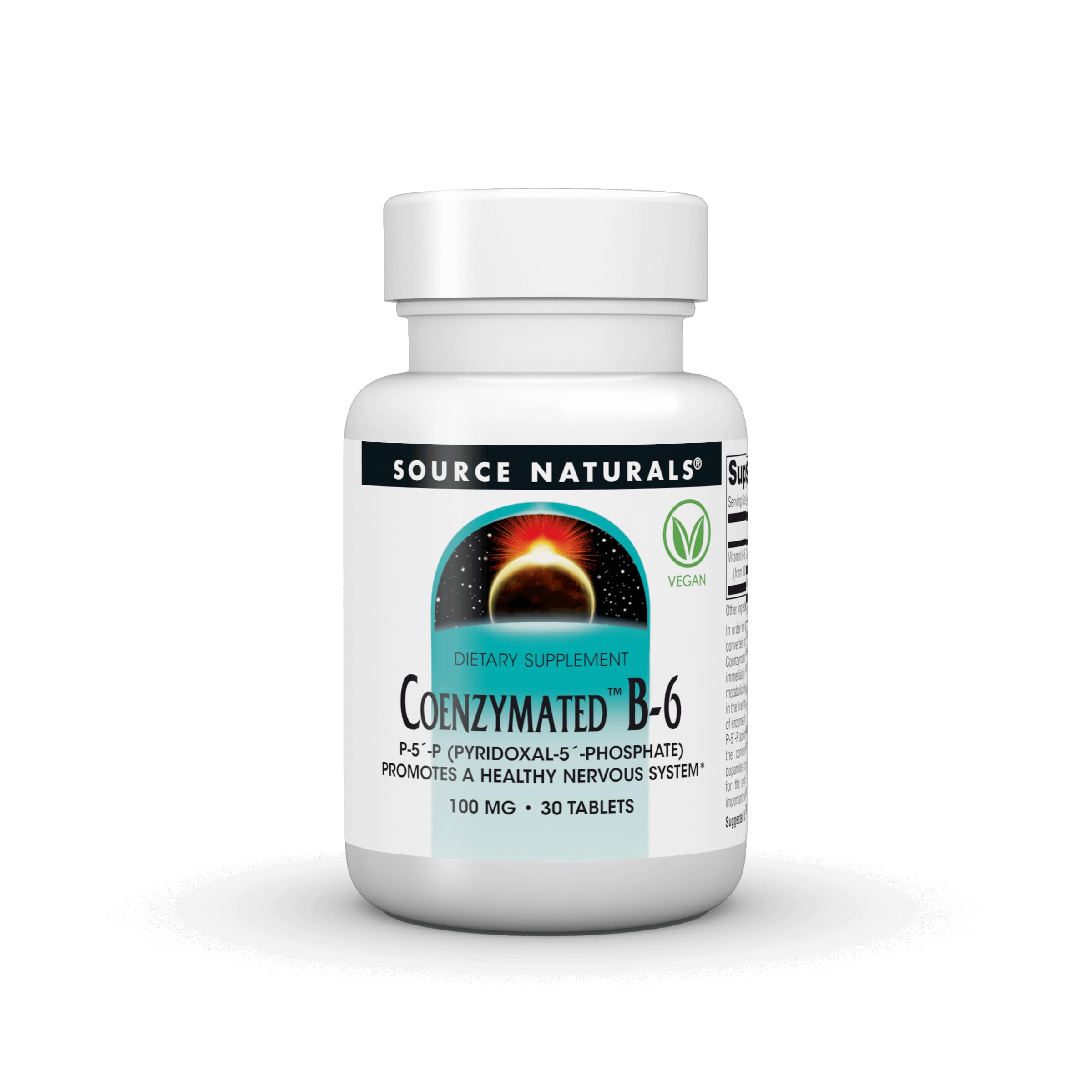 Source Naturals Coenzymated B-6 supplement front view with packaging