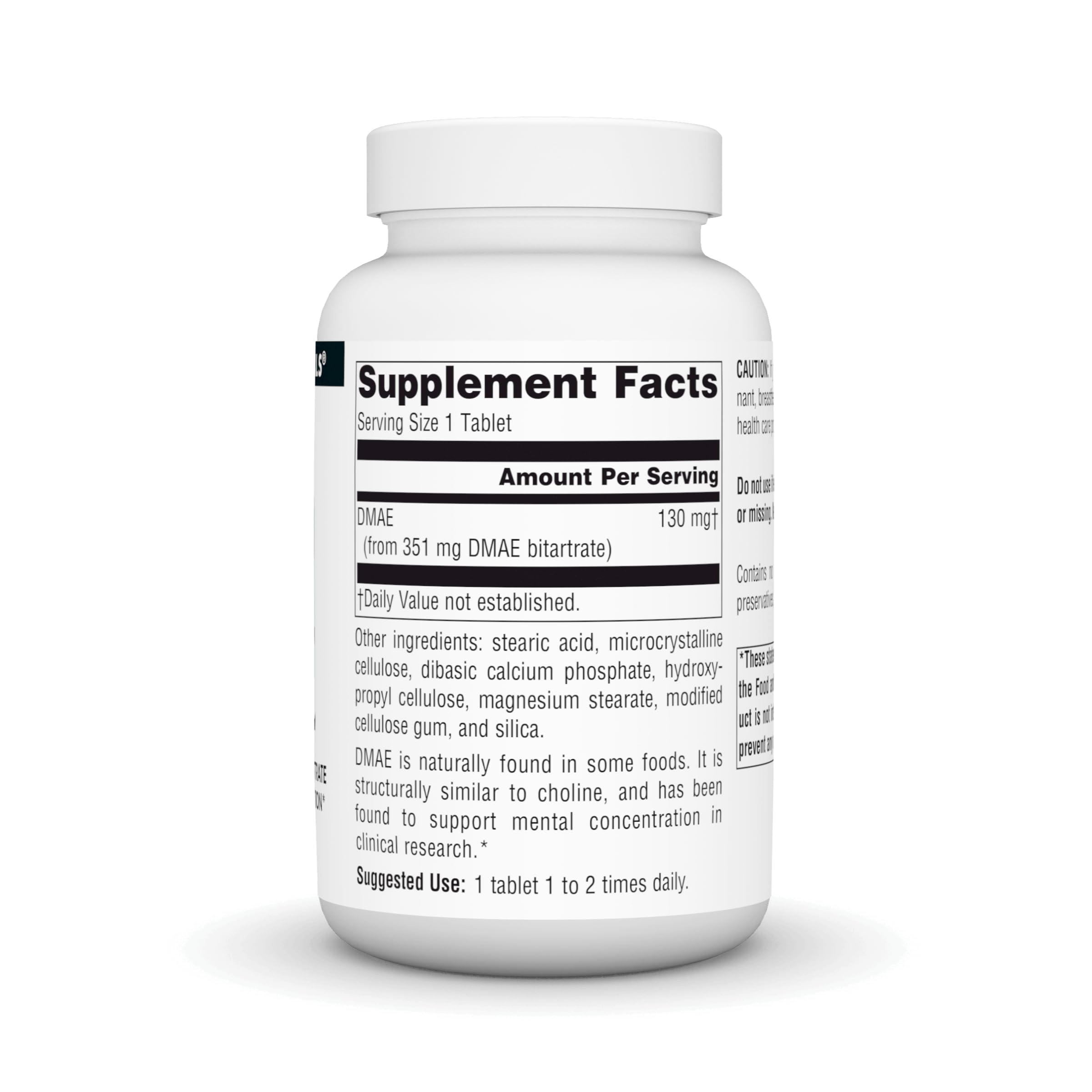 Source Naturals DMAE Supplement 45g side view
