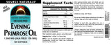 Source Naturals Evening Primrose Oil Softgels label close-up