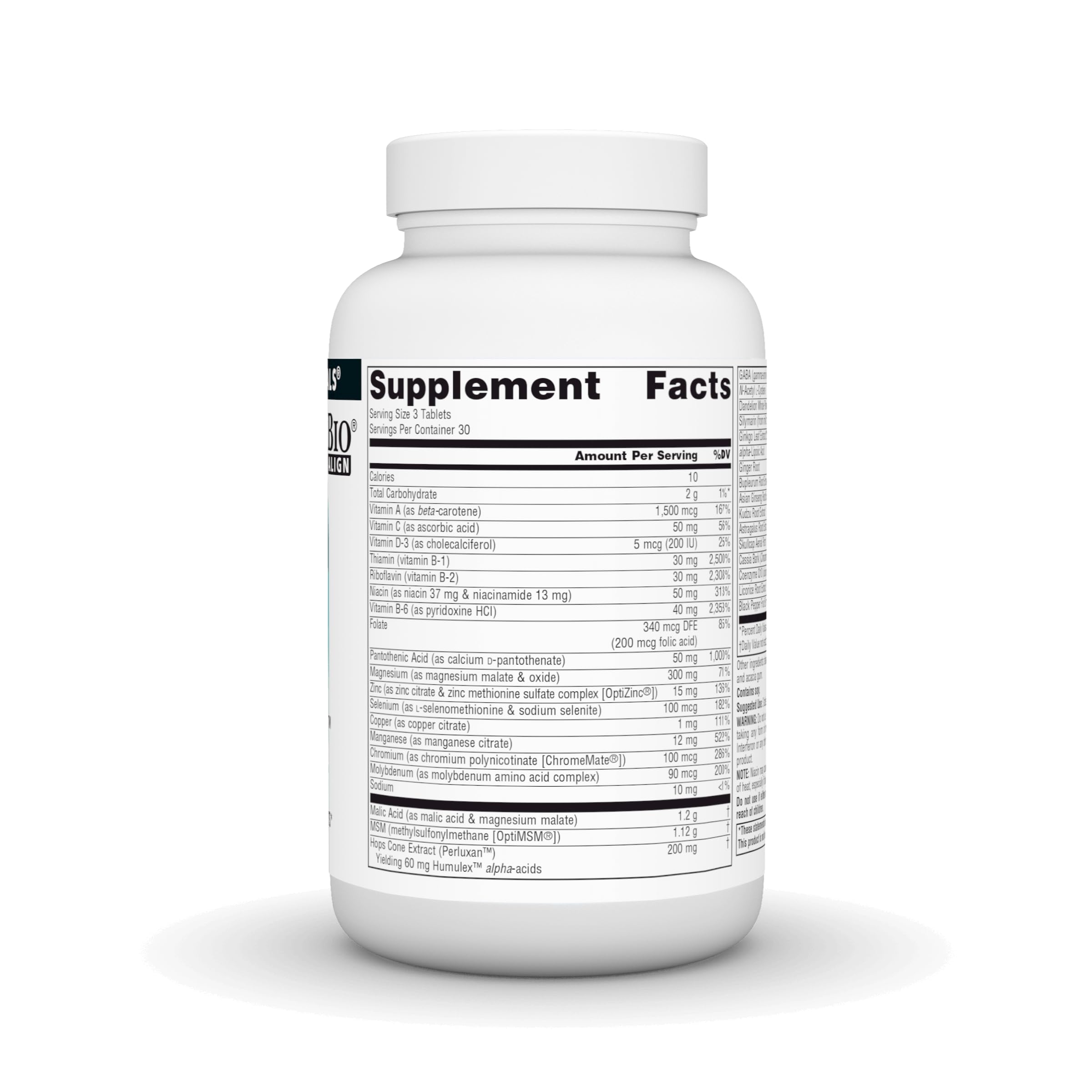 Source Naturals Fibro-Response packaging side view