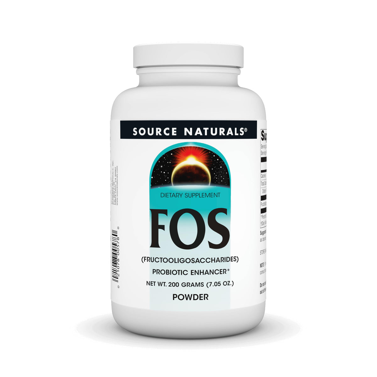 Source Naturals Fructooligosaccharides Powder 45g front view