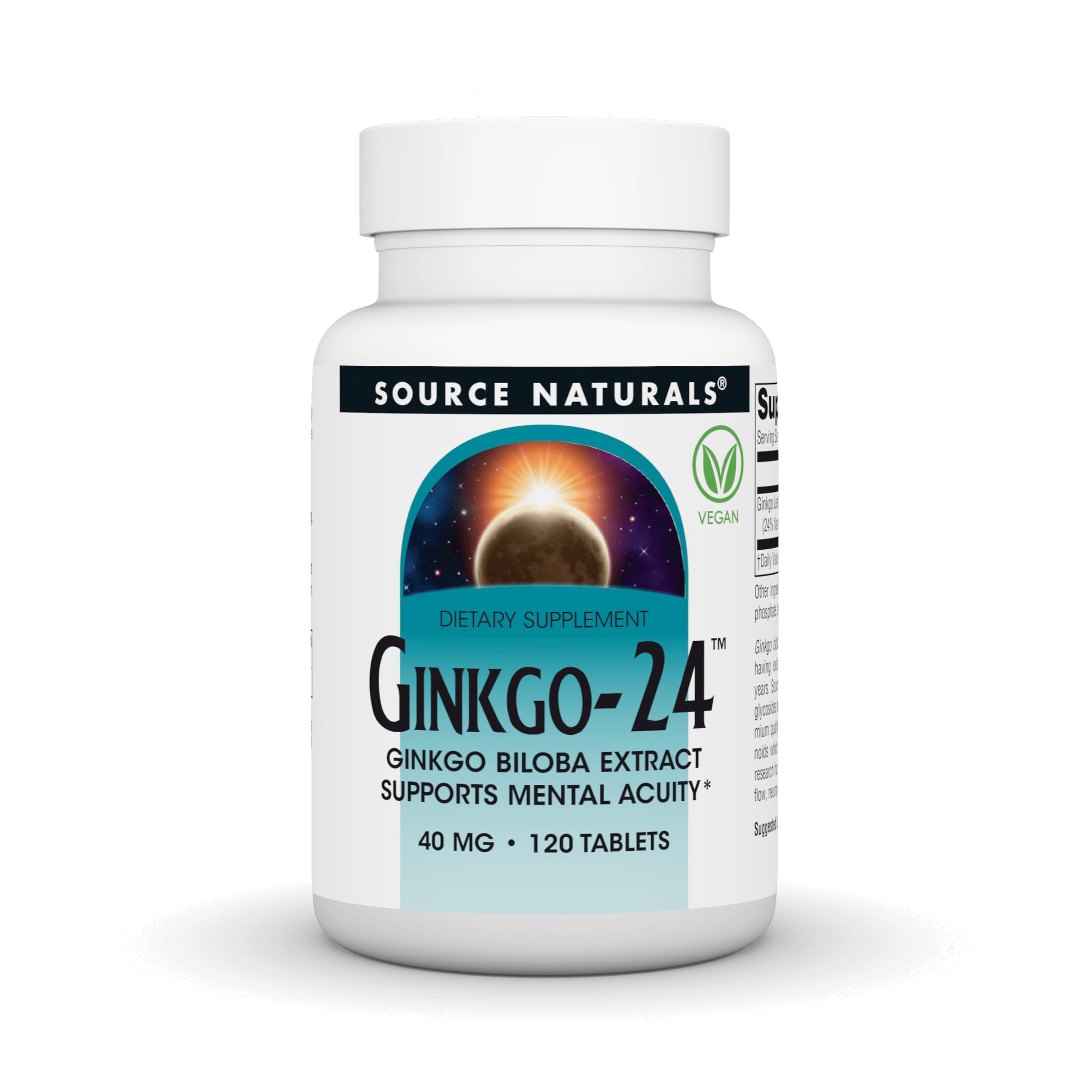 Source Naturals Ginkgo-24 Ginkgo Biloba Extract front view