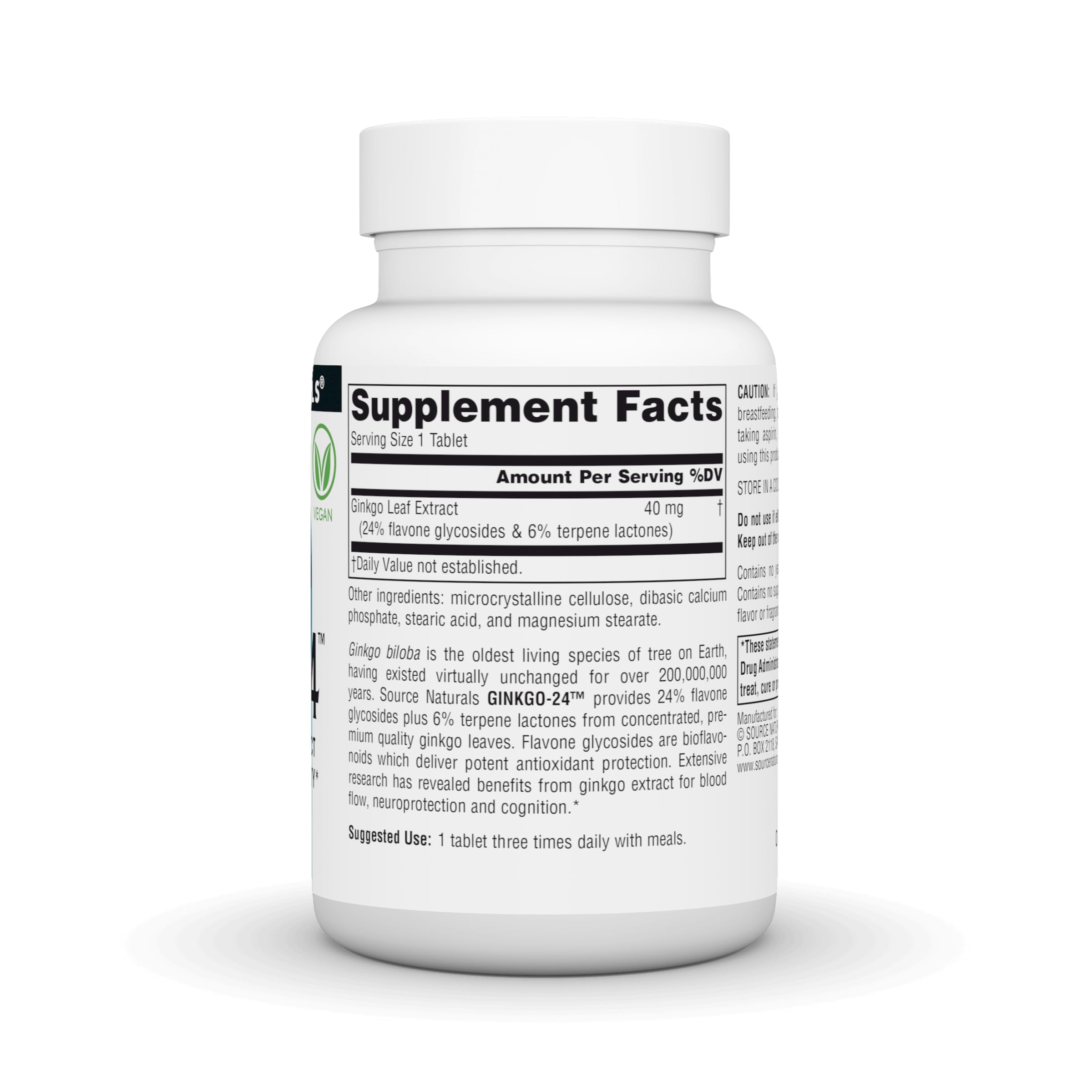 Source Naturals Ginkgo-24 Ginkgo Biloba Extract packaging