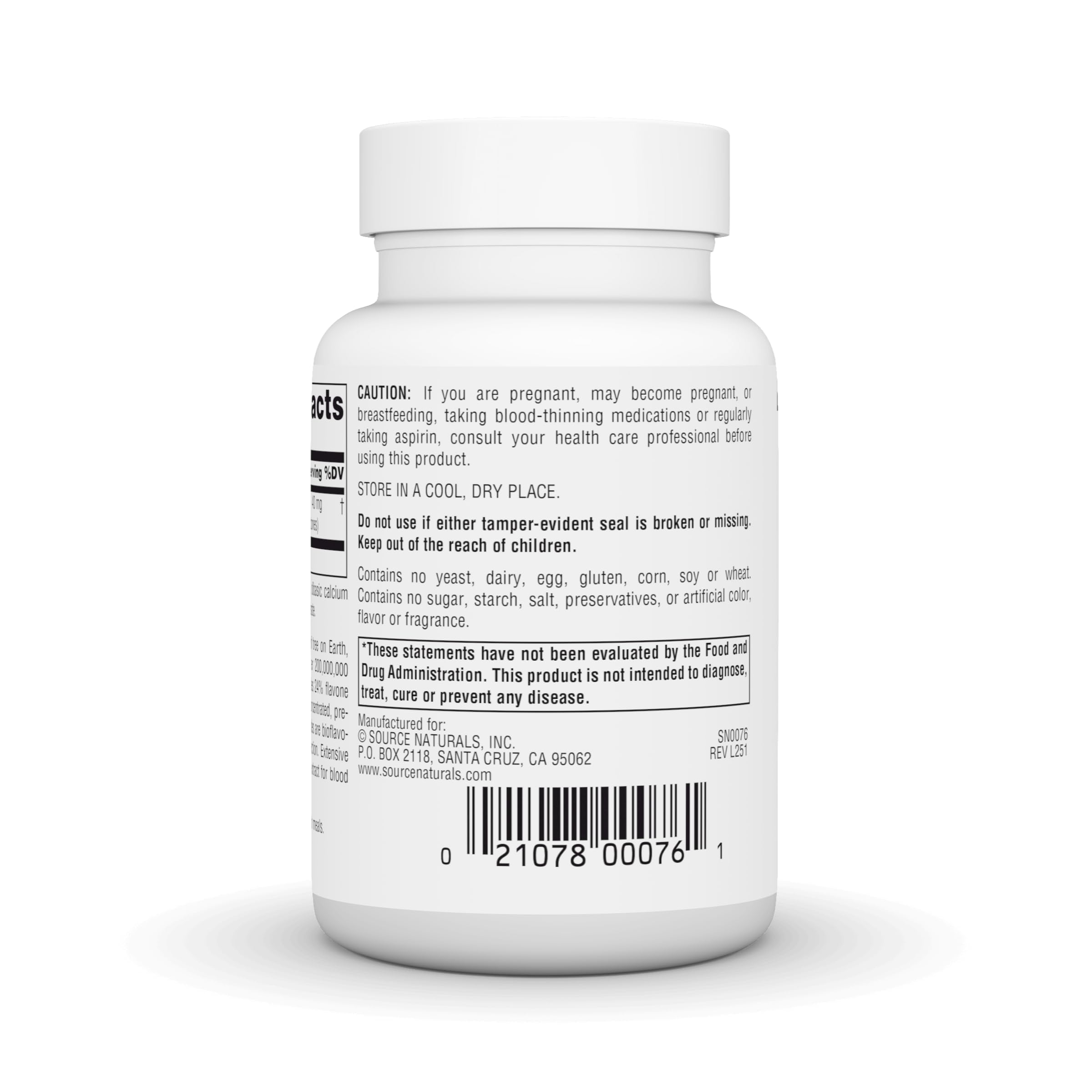 Source Naturals Ginkgo-24 Ginkgo Biloba Extract tablet close-up