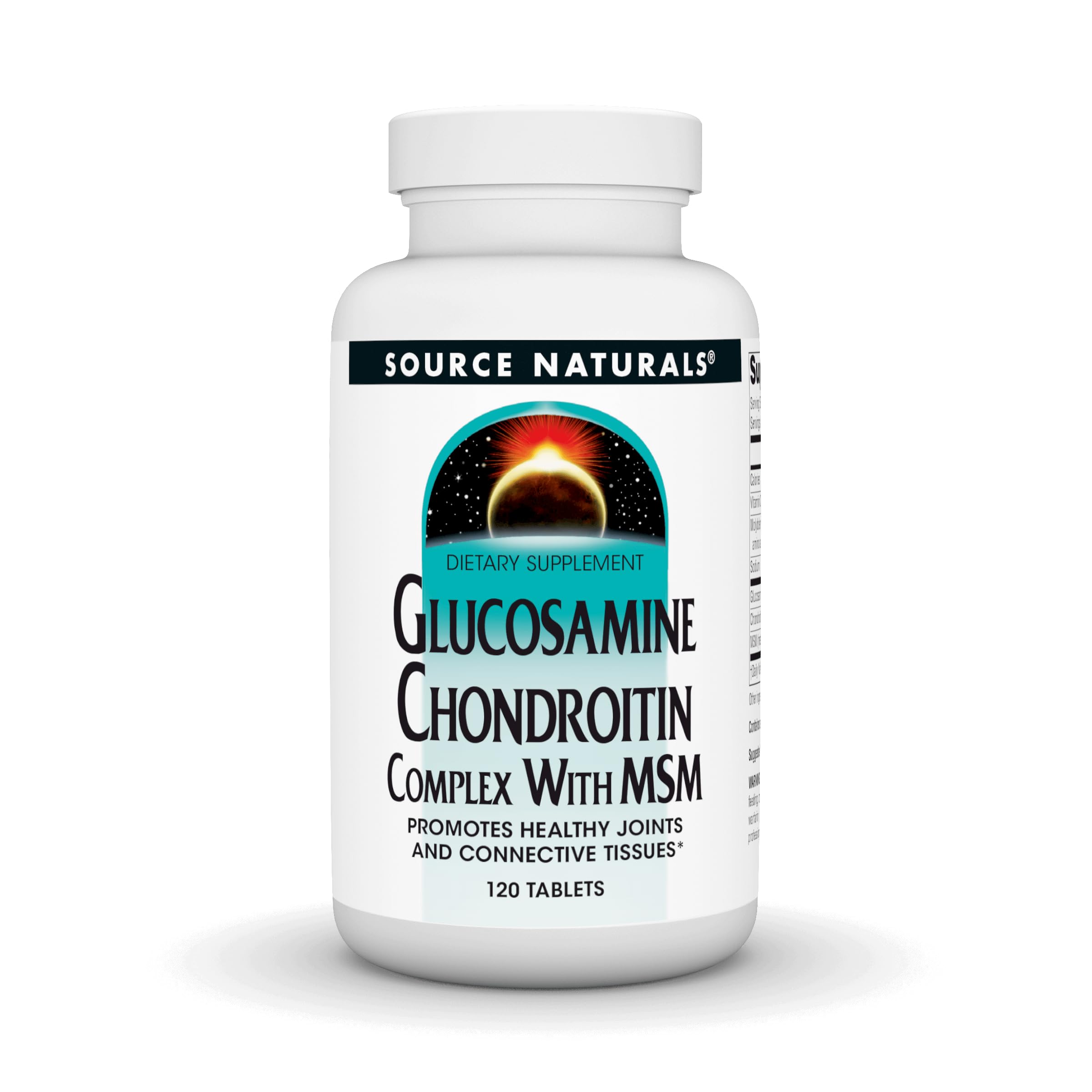 Source Naturals Glucosamine Chondroitin Complex 120 Tablets front view