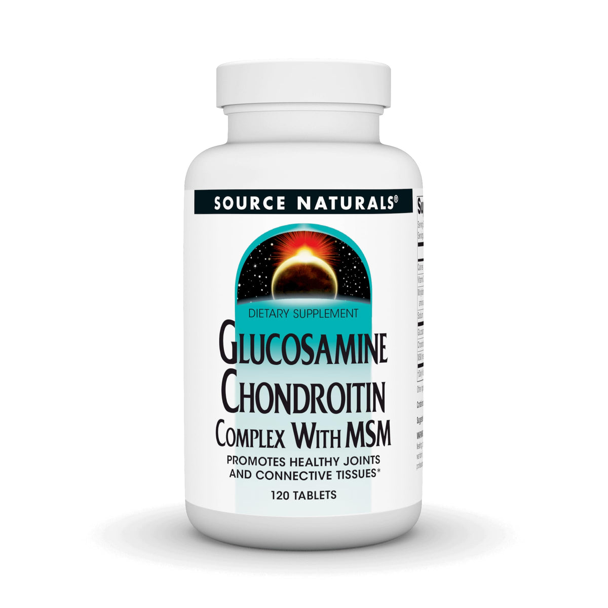 Source Naturals Glucosamine Chondroitin Complex 120 Tablets front view