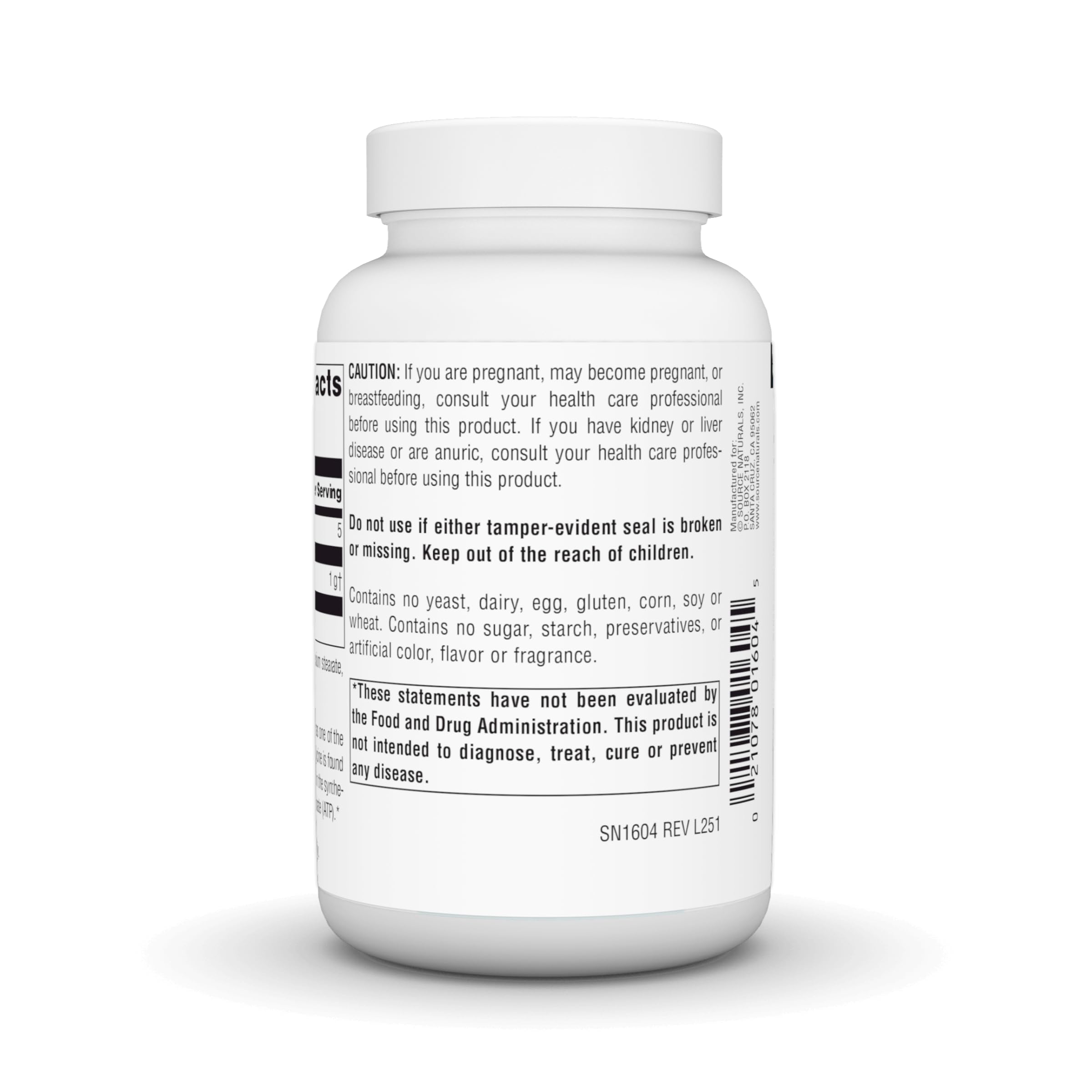 Source Naturals Glycine Capsules 100 Count packaging