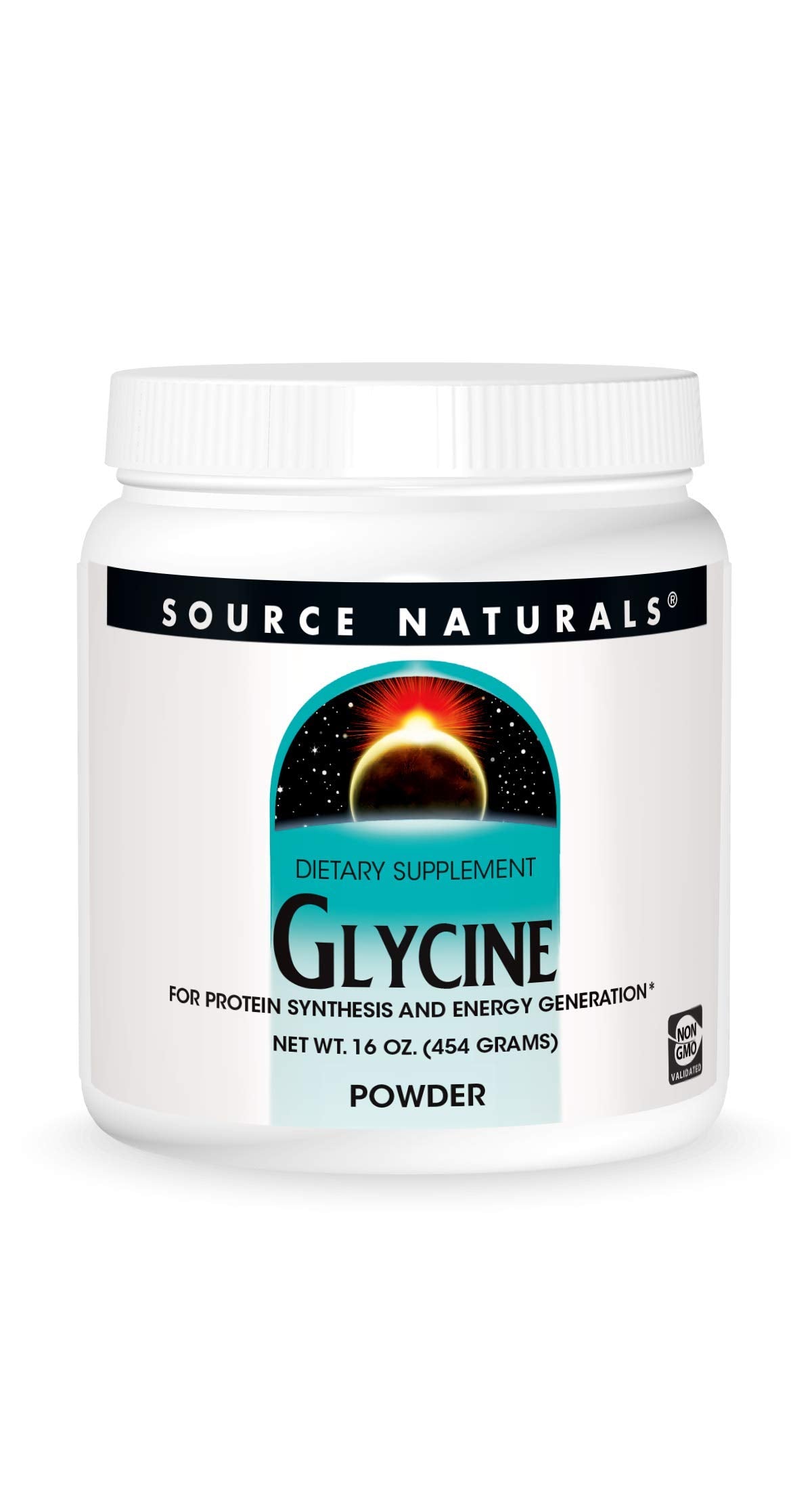 Source Naturals Glycine Powder 45g front view