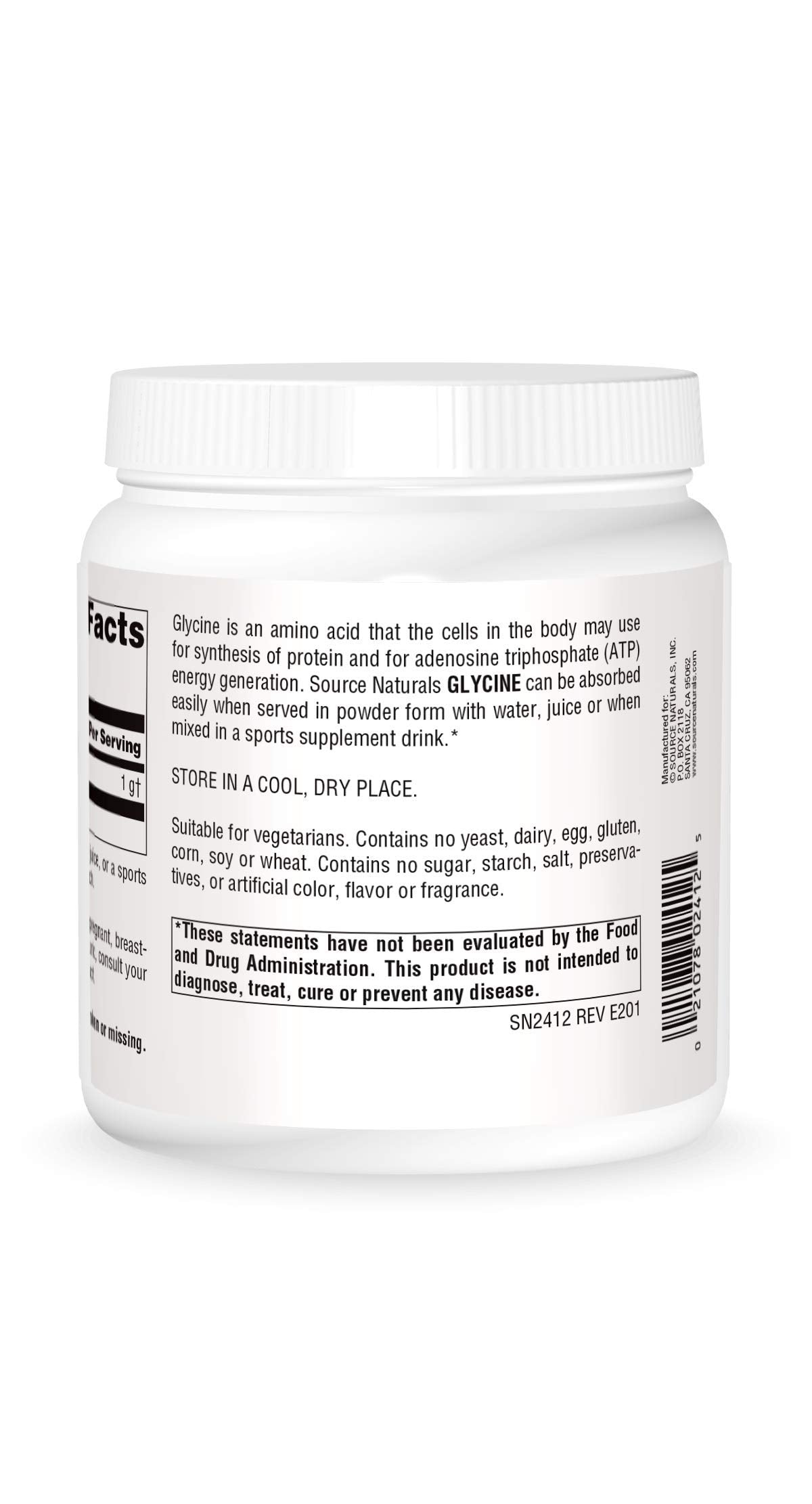 Source Naturals Glycine Powder 45g packaging