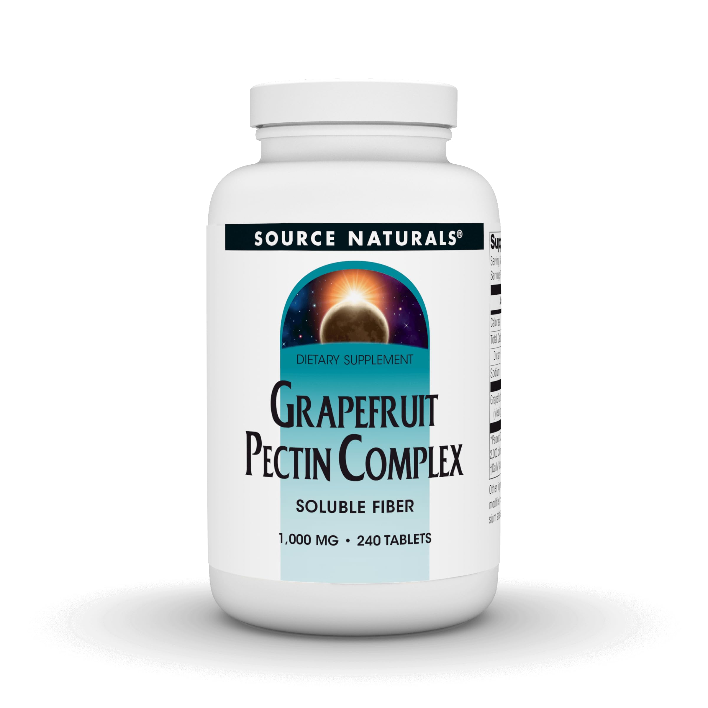 Source Naturals Grapefruit Pectin 1000mg 240 Tablets front view