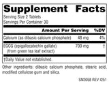 Source Naturals Green Tea Extract EGCG 59g tablets back view