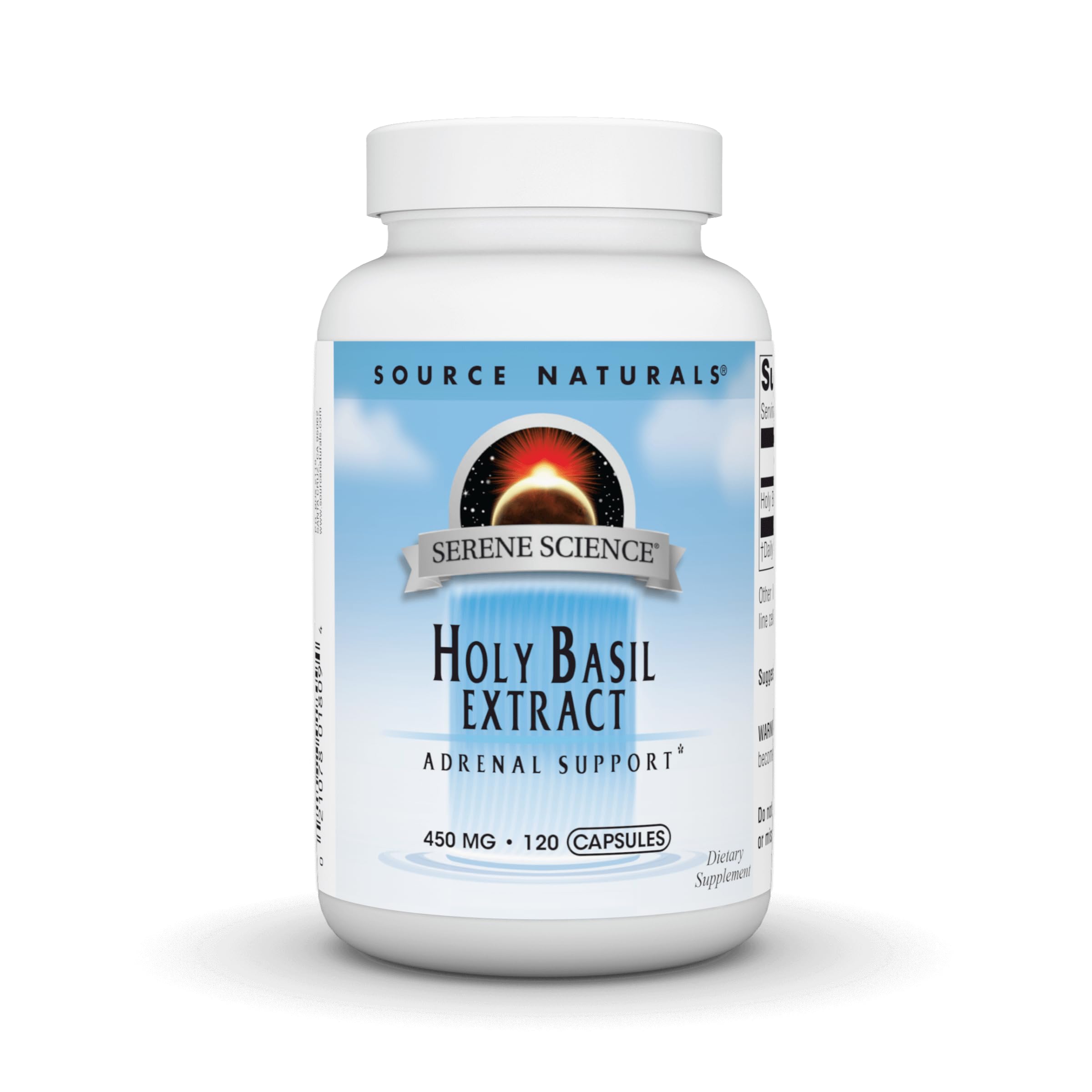 Source Naturals Holy Basil Leaf Extract 100g capsule bottle front view