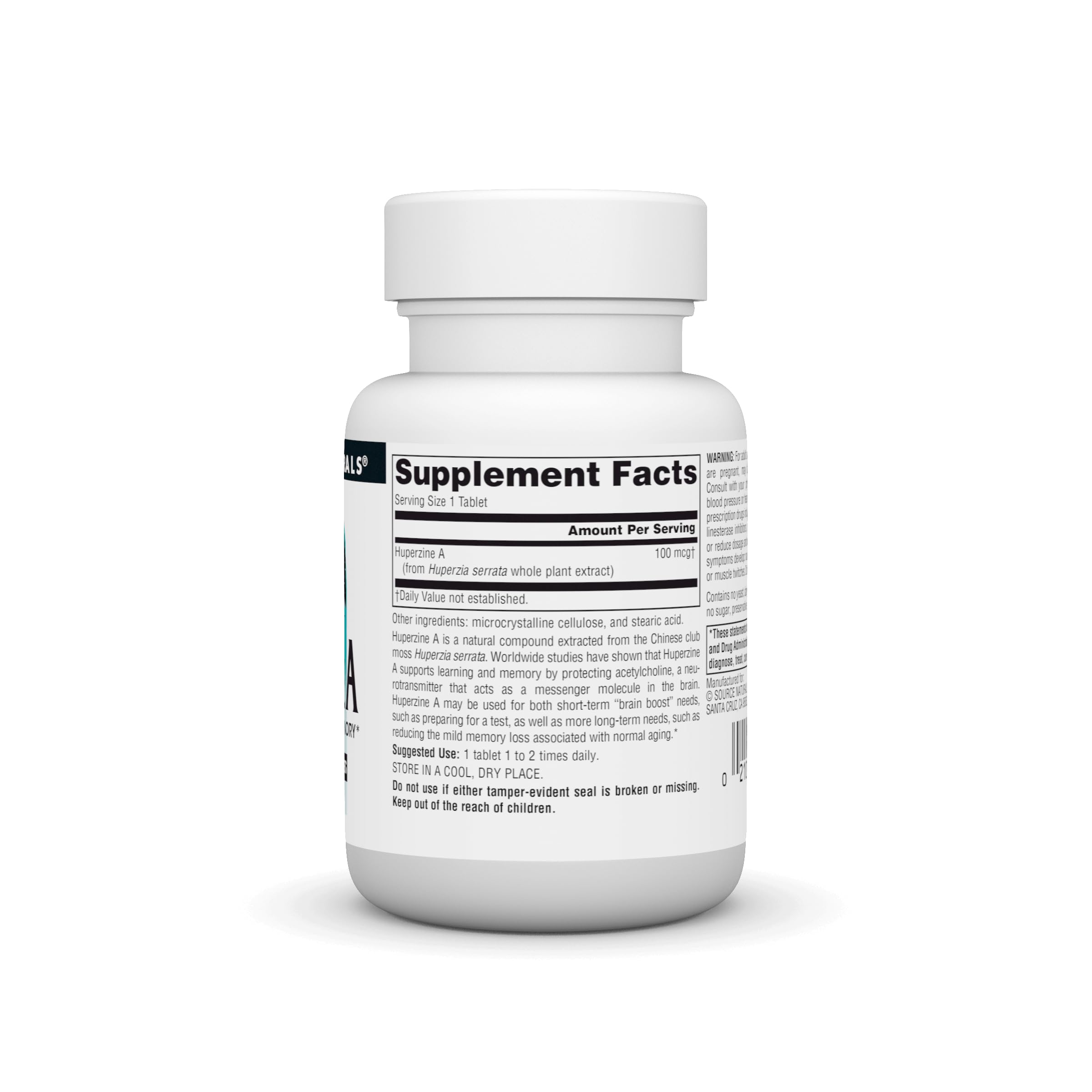 Source Naturals Huperzine A 100mcg supplement packaging