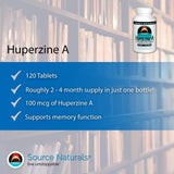 Source Naturals Huperzine A 100mcg supplement side view
