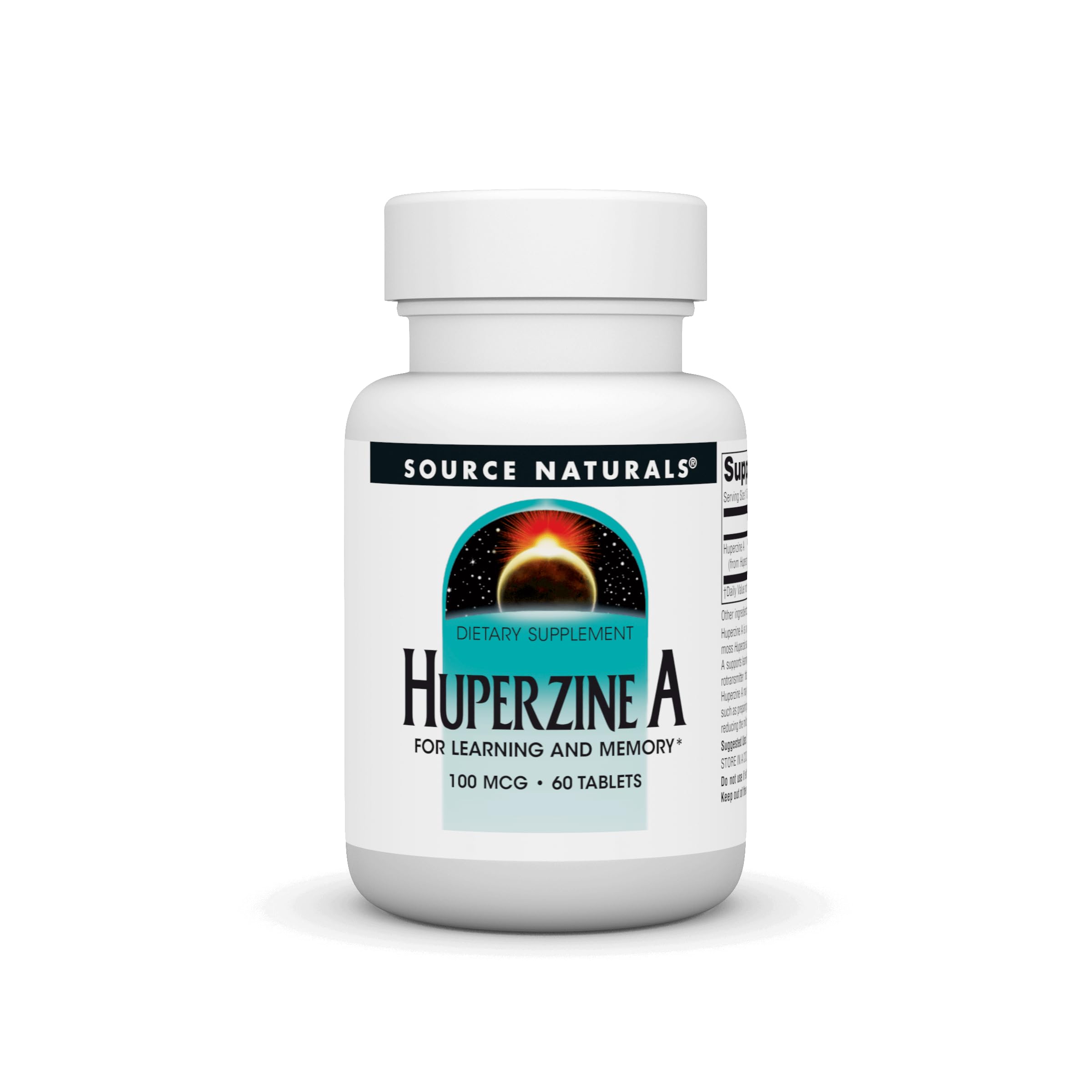 Source Naturals Huperzine A 100mcg tablets front view