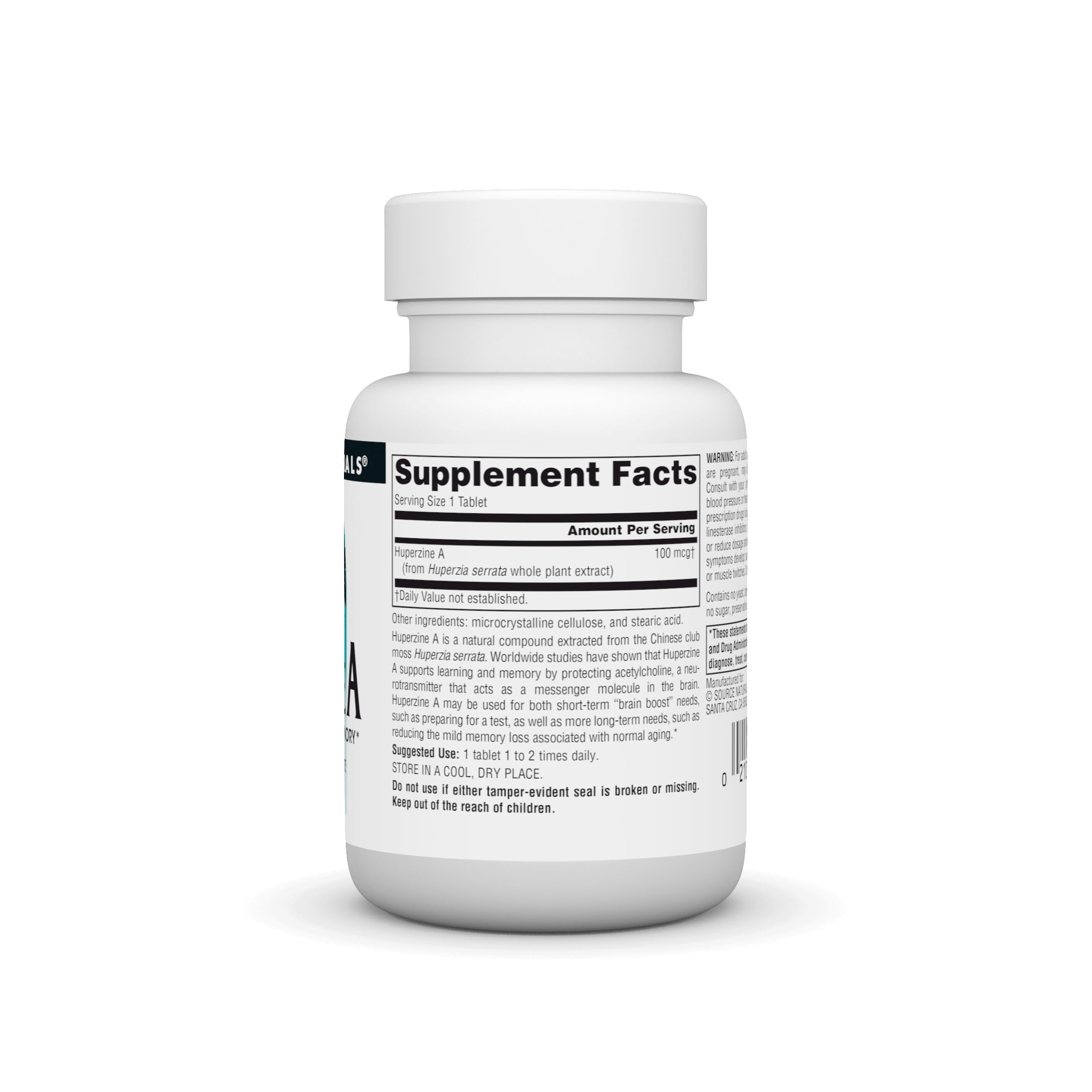 Source Naturals Huperzine A 100mcg tablets packaging
