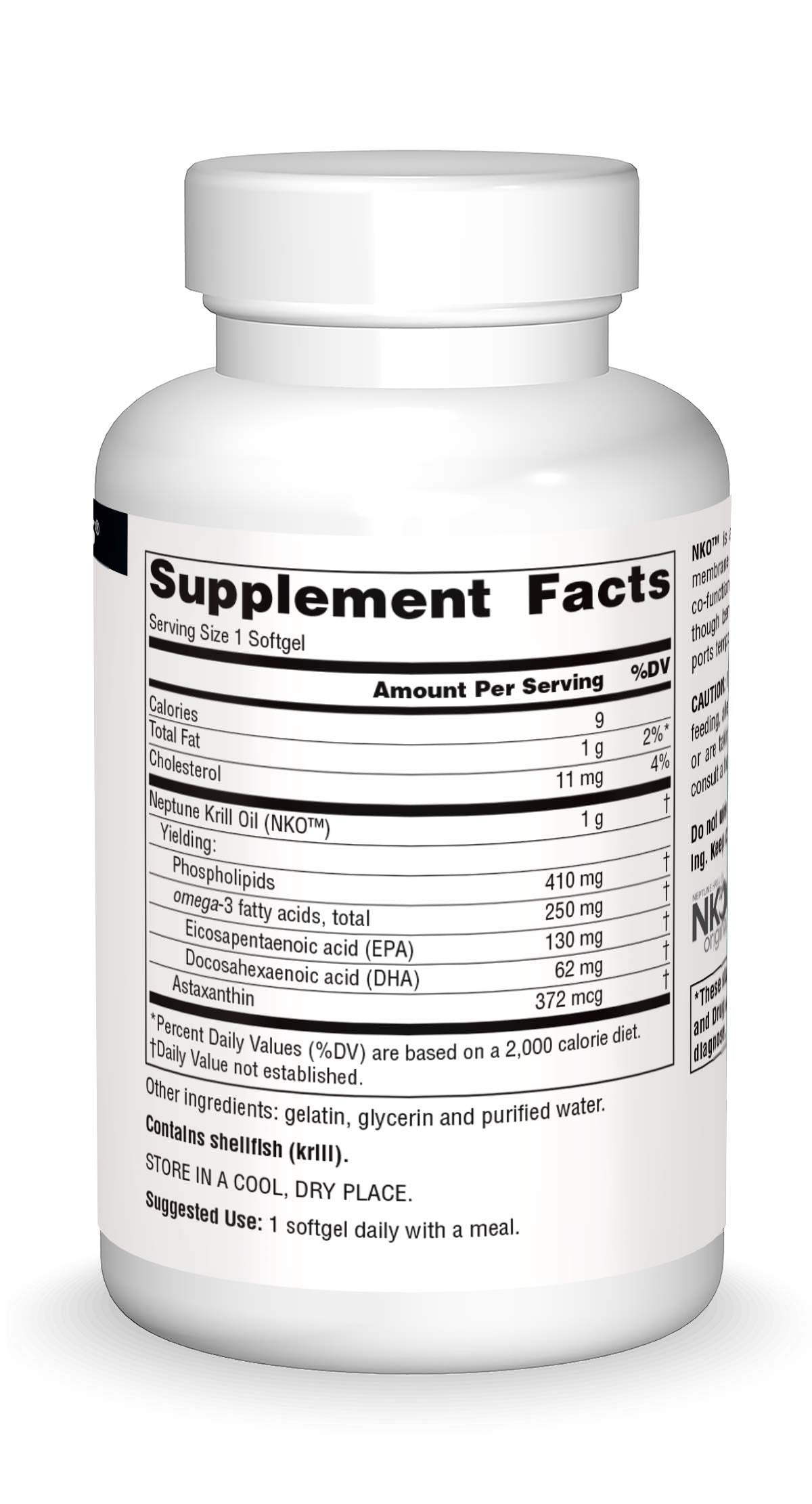 Source Naturals Krill Oil 100% Pure NKO softgel close-up
