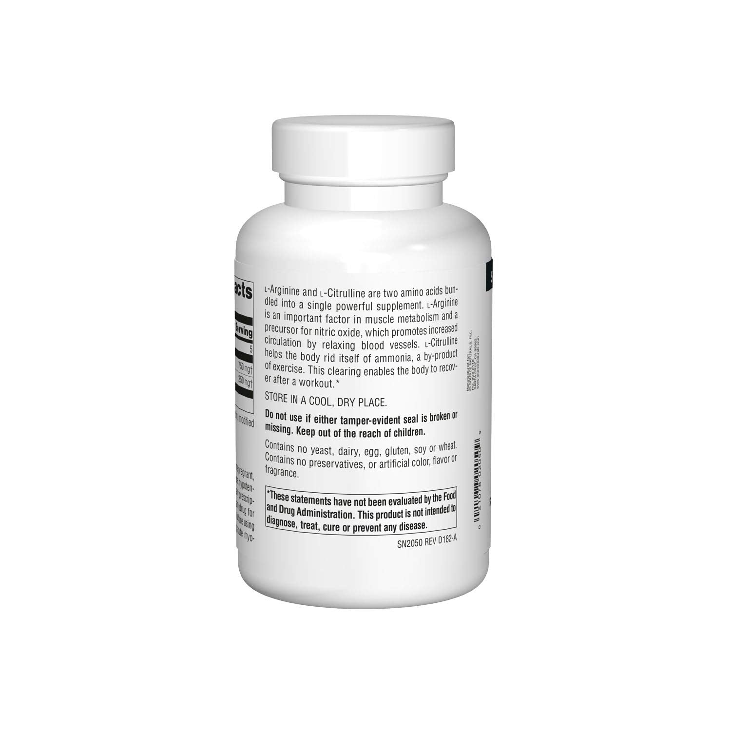 Source Naturals L-Arginine 45g tablet close-up