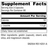 Source Naturals L-Leucine BCAA Capsules side view