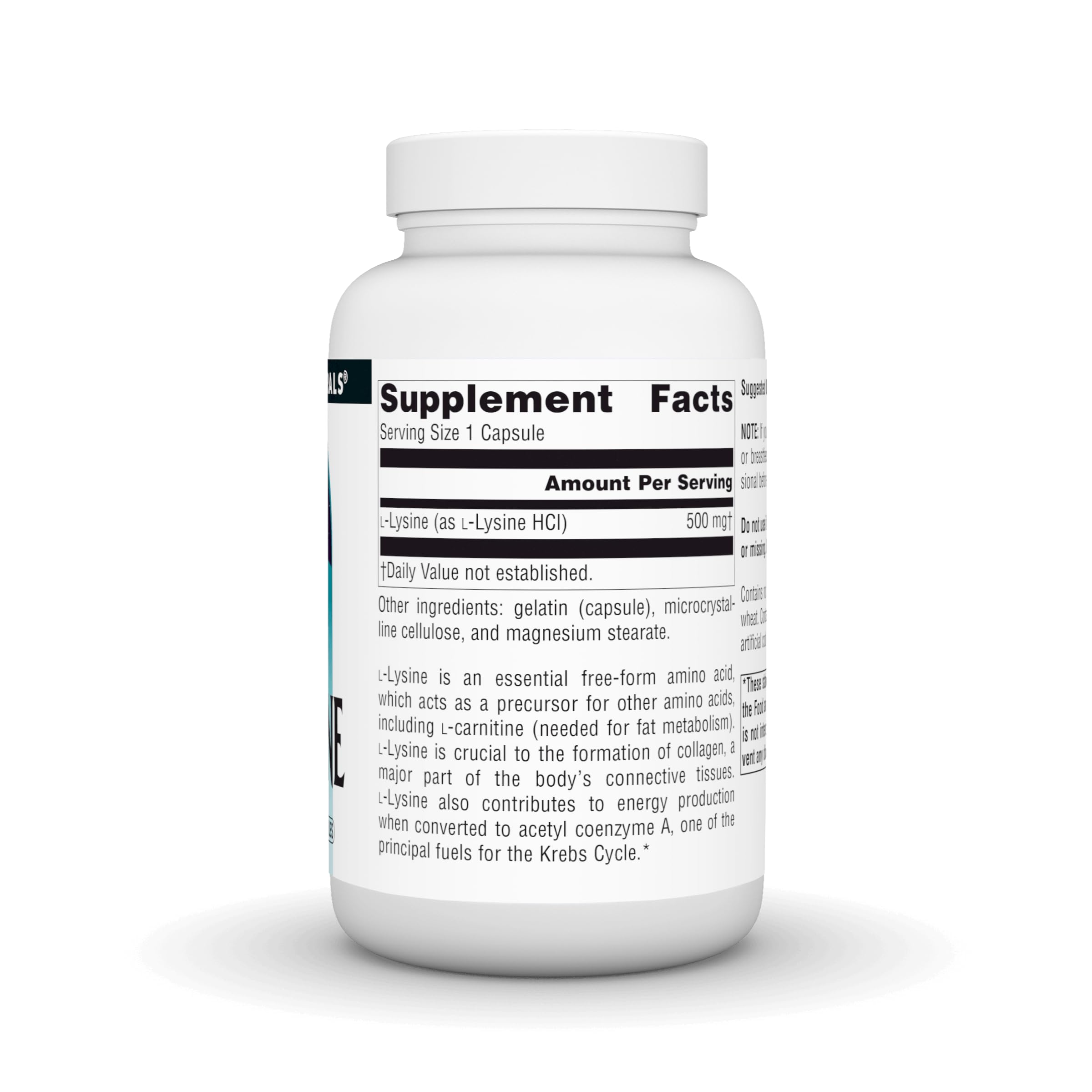 Source Naturals L-Lysine Capsules bottle with label