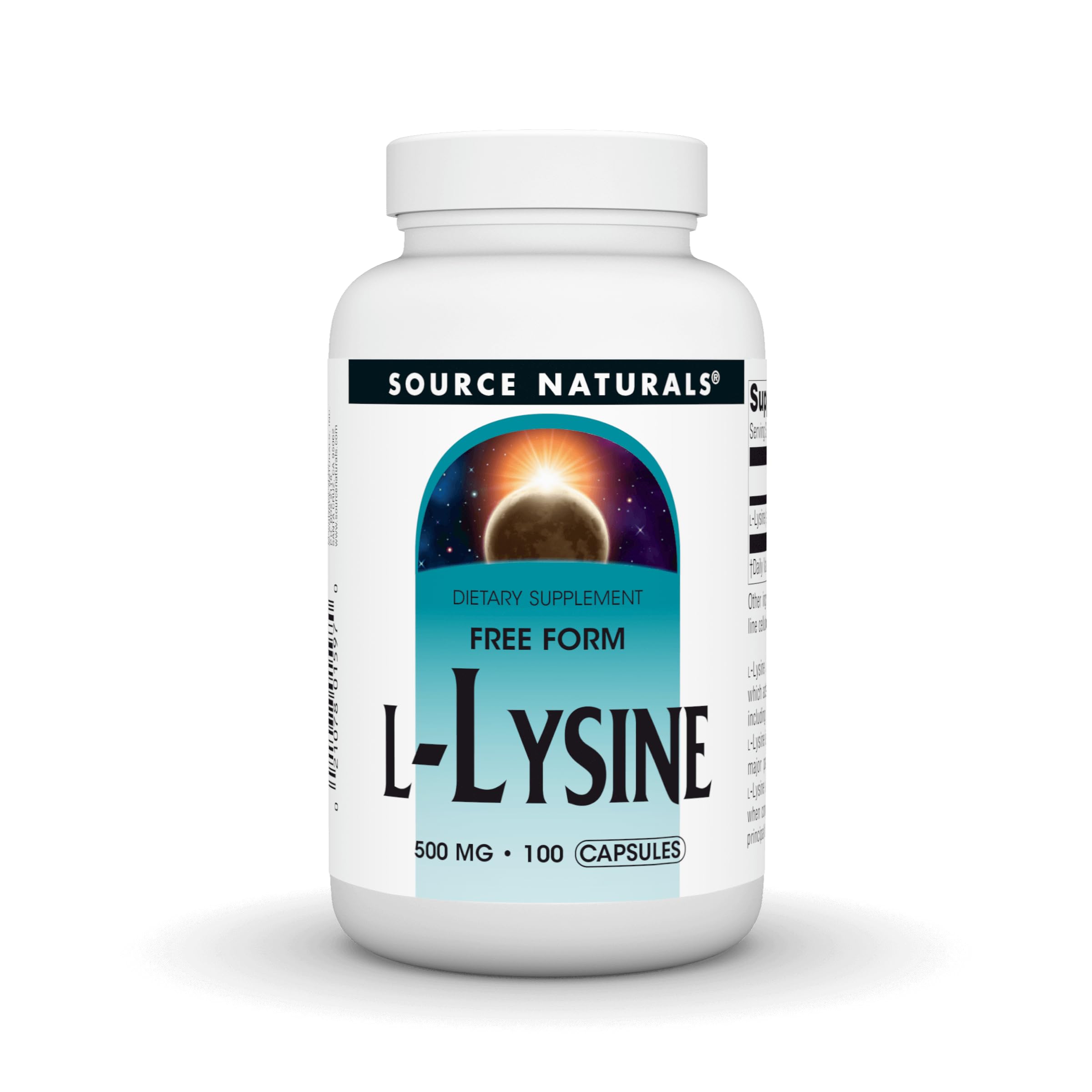 Source Naturals L-Lysine Capsules front view