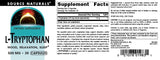 Source Naturals L-Tryptophan 500mg capsule bottle back view