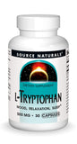 Source Naturals L-Tryptophan 500mg capsule bottle front view