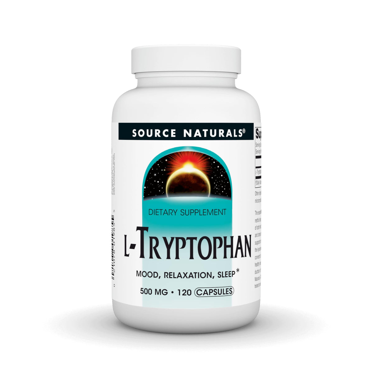 Source Naturals l-Tryptophan Capsules front view