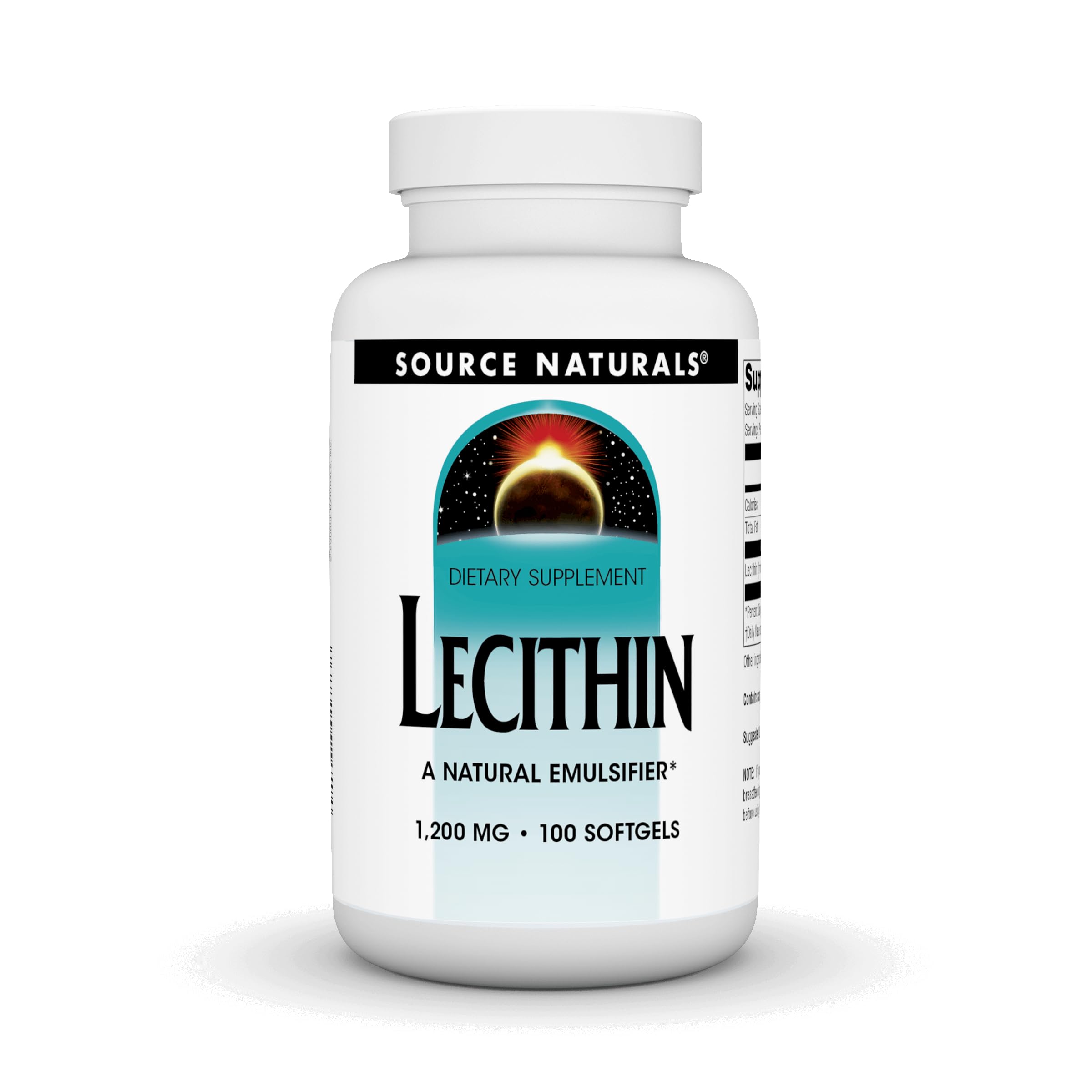 Source Naturals Lecithin Softgels 120 count front view
