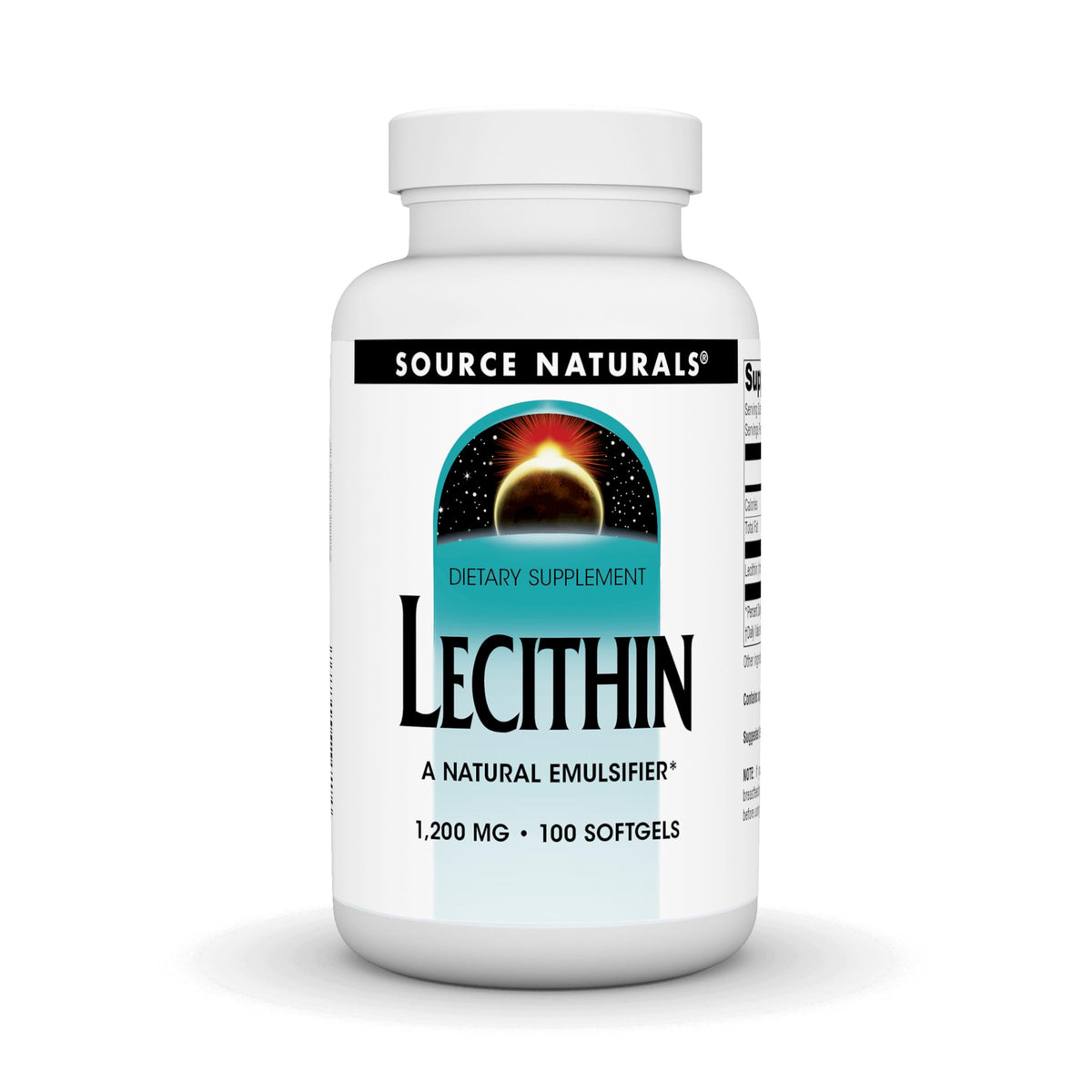 Source Naturals Lecithin Softgels 120 count front view