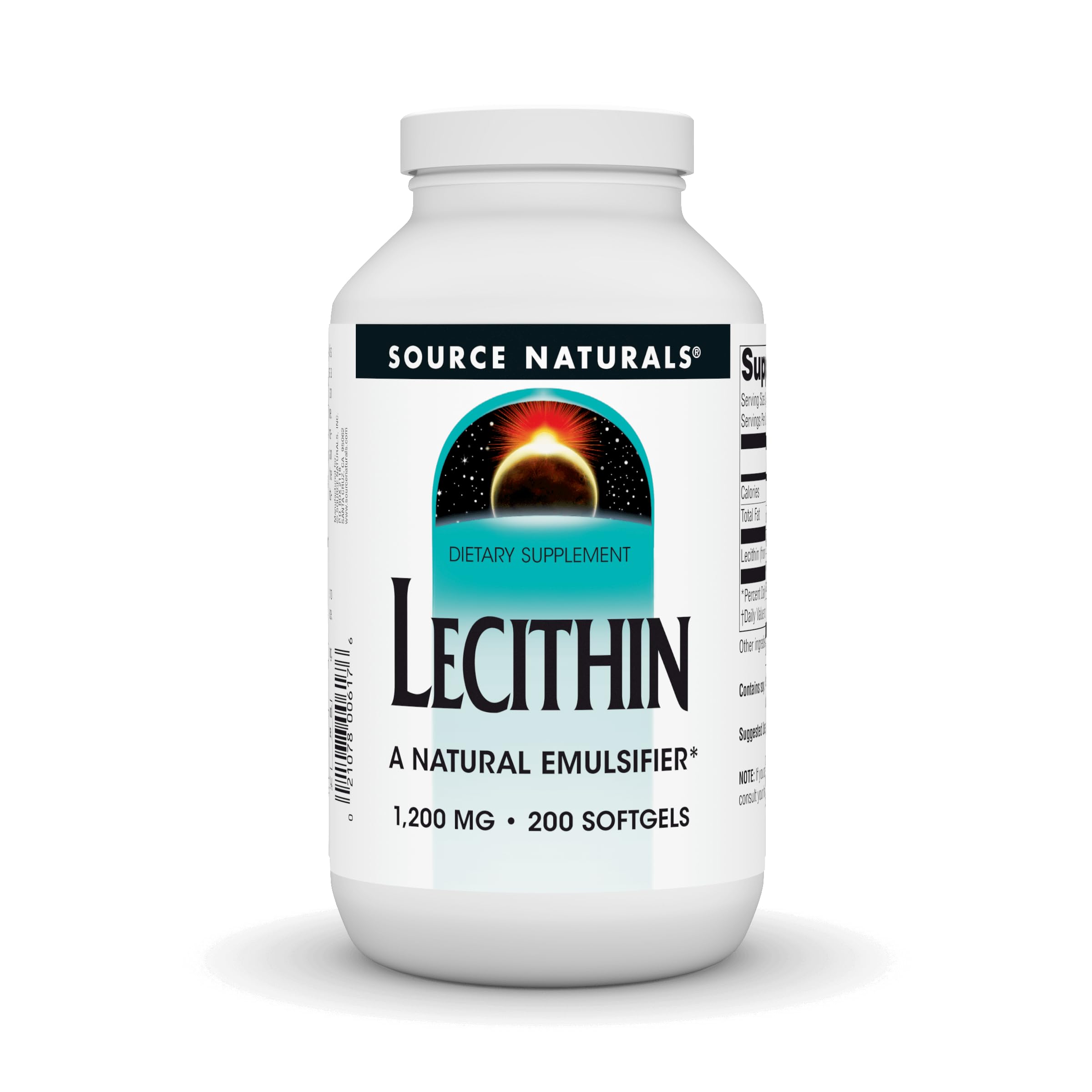 Source Naturals Lecithin Softgels 25g front view