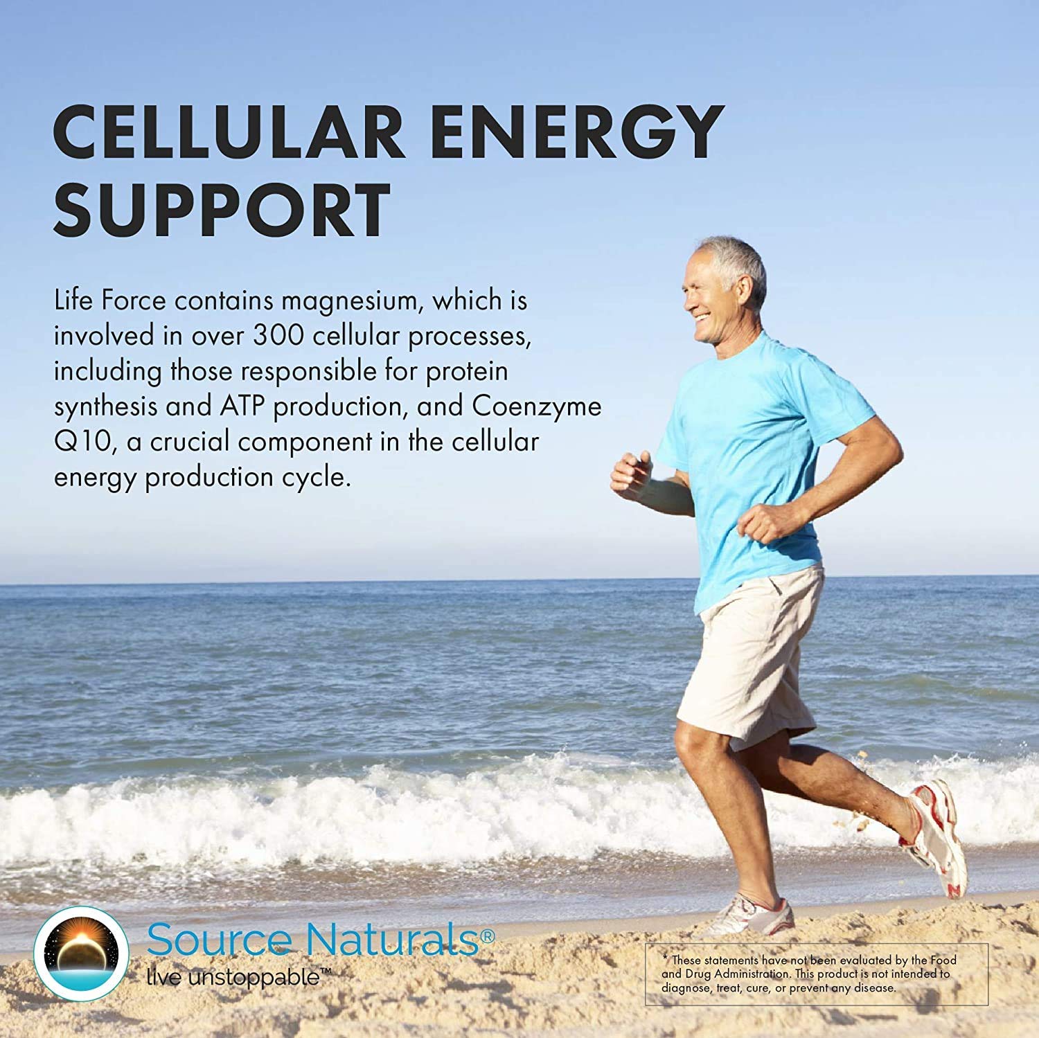 Source Naturals Life Force Multiple 120 Capsules on a wooden table